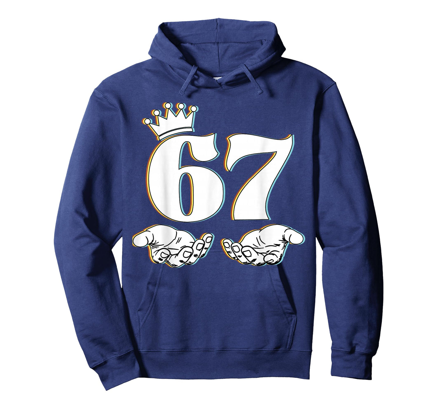 Six Seven 67 Hand Signs King Funny Meme 67 Boys Girls Kids T-Shirt
