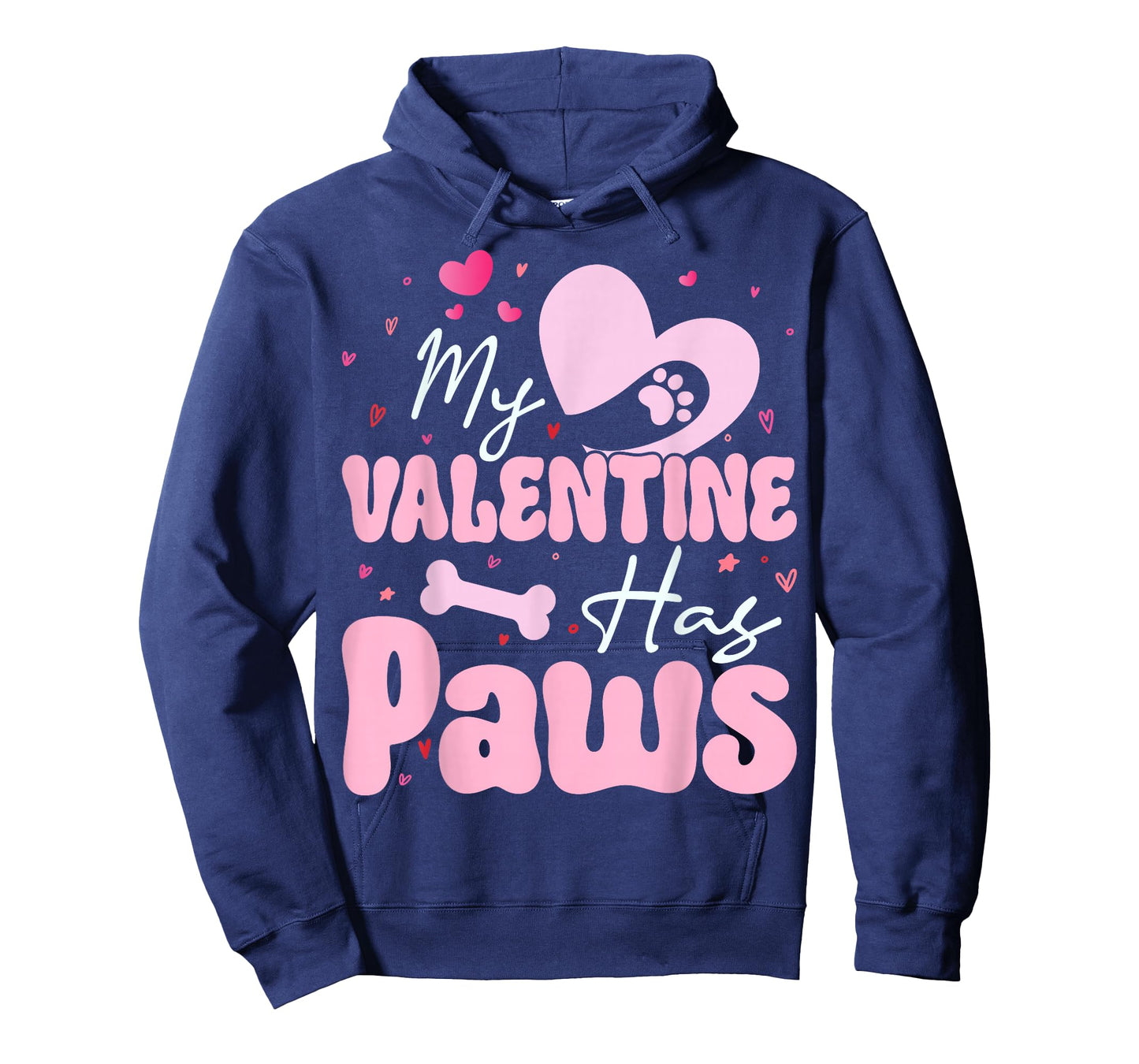 My Valentine Has Paws Dog Cat Animal Lover Fun Valentines T-Shirt