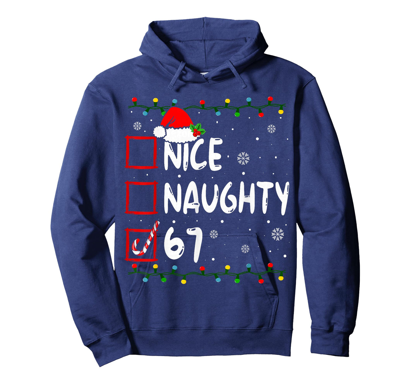 Nice Naughty 6 7 Meme 67 Christmas Six Seven Xmas Boys Kids T-Shirt