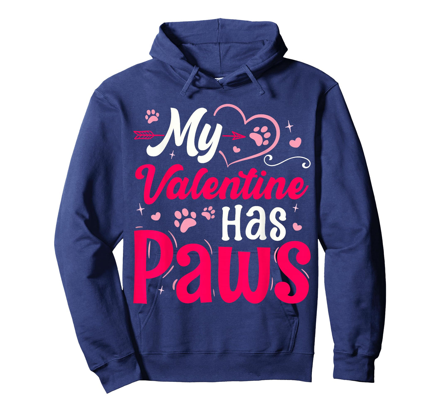 My Valentine Has Paws Dog Cat Animal Lover Fun Valentines T-Shirt