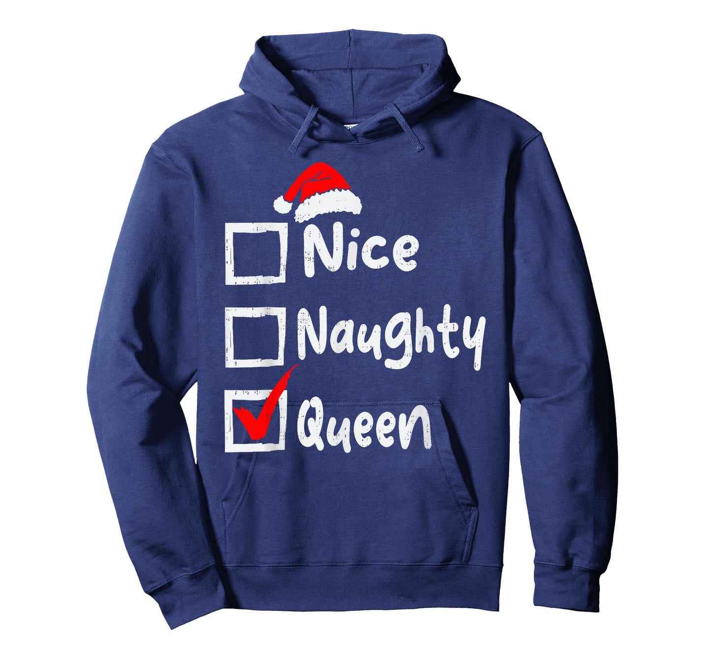Nice Naughty Queen Funny Christmas List Family Matching Xmas T-Shirt