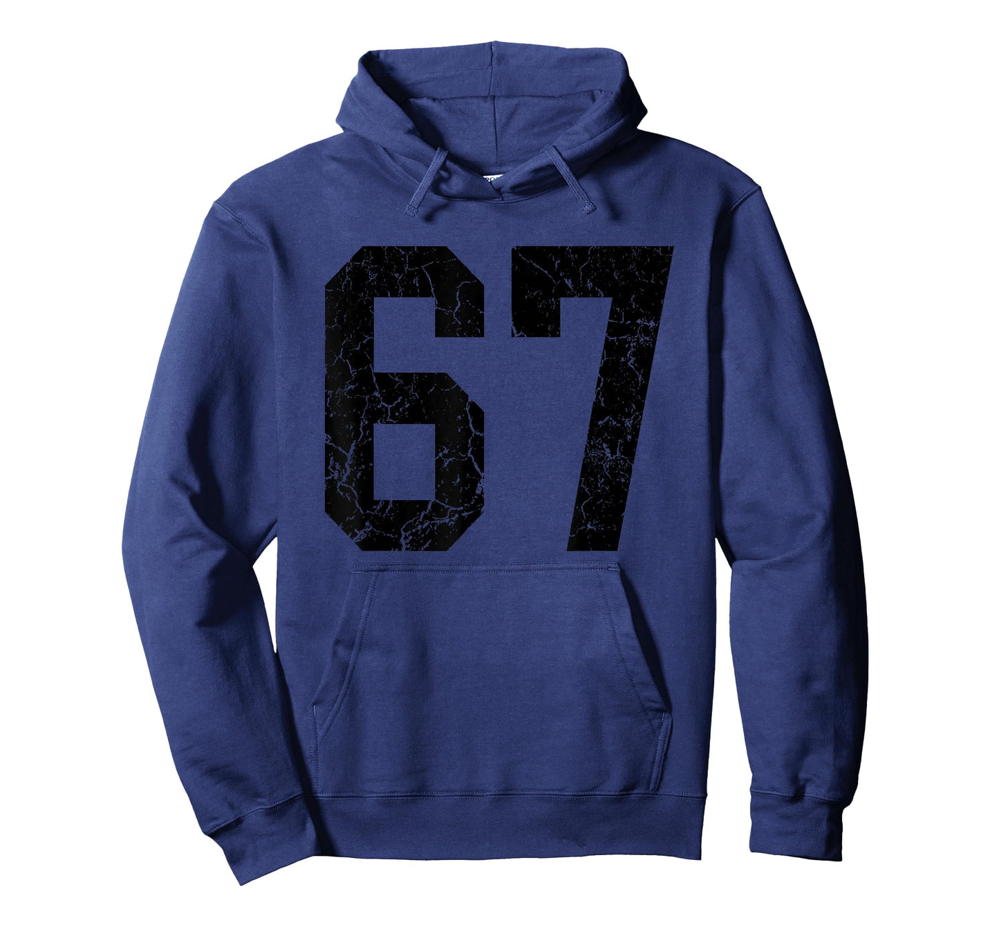 Distressed Black Number 67 Jersey Player Uniform #67 Fan T-Shirt