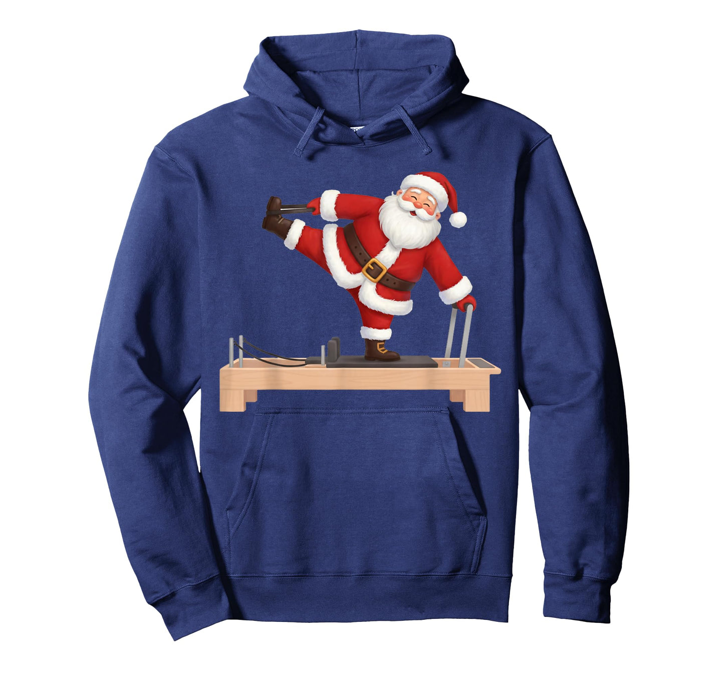 Funny Santa Doing Reformer Pilates Christmas Xmas Pilates T-Shirt