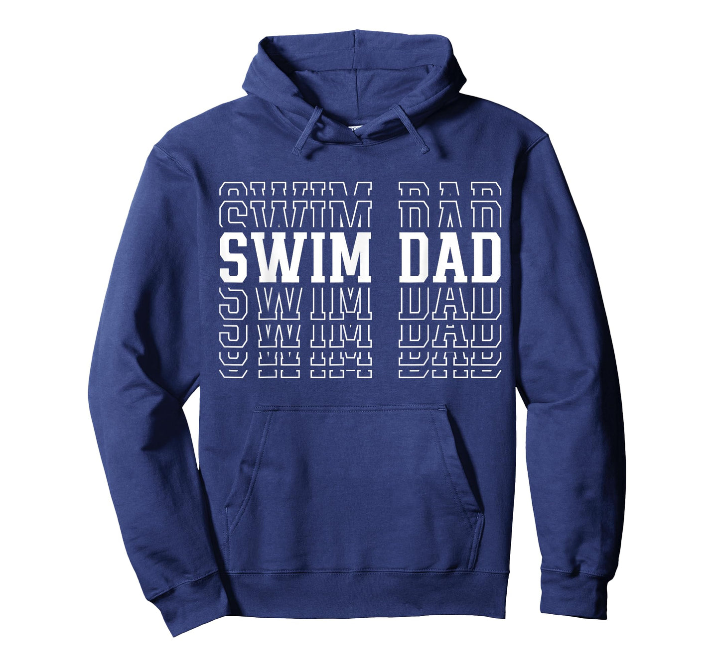 Swim Dad Funny Layered Text Father Coach Swimmer T-Shirt