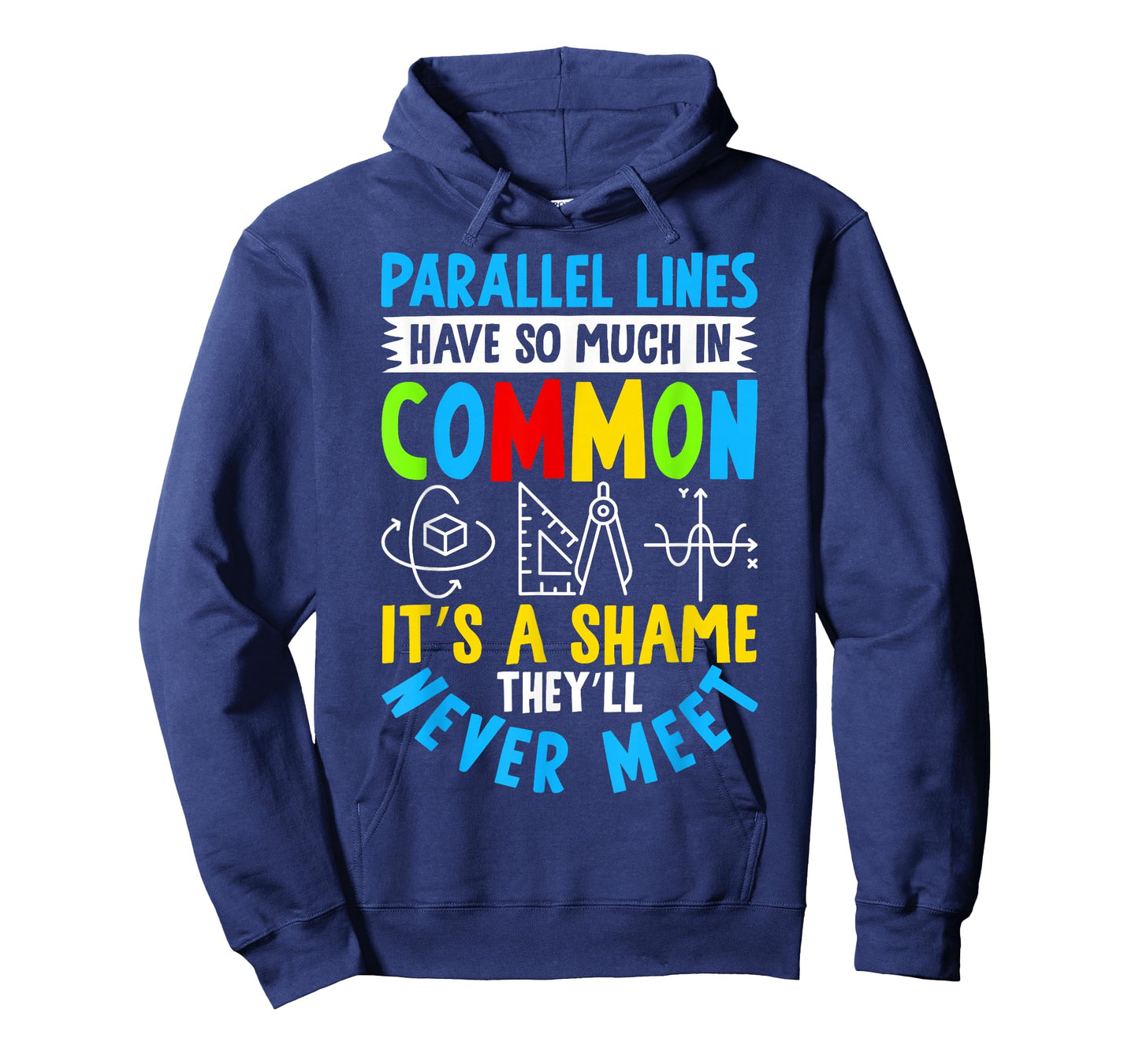 Parallel Lines Math Pun – Engineering Humor Design T-Shirt