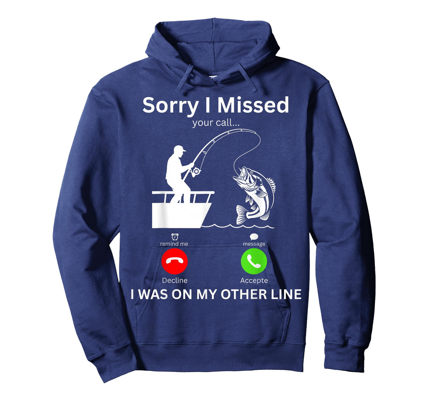 Funny Fishing Dad Missed Call Cool Father's Day Fish Fishing T-Shirt