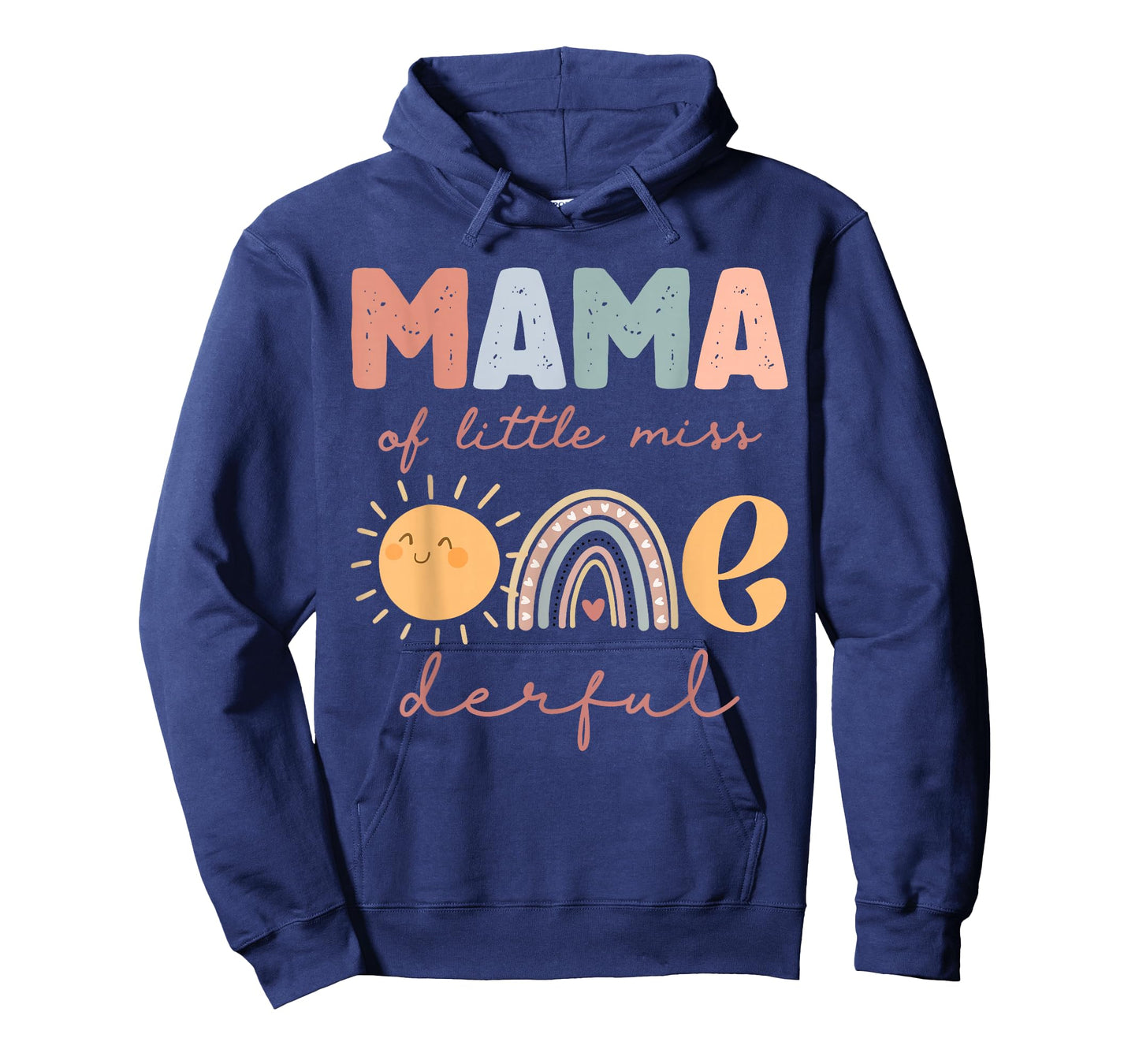 Mama of Little Miss Onederful First Birthday Boho Rainbow T-Shirt