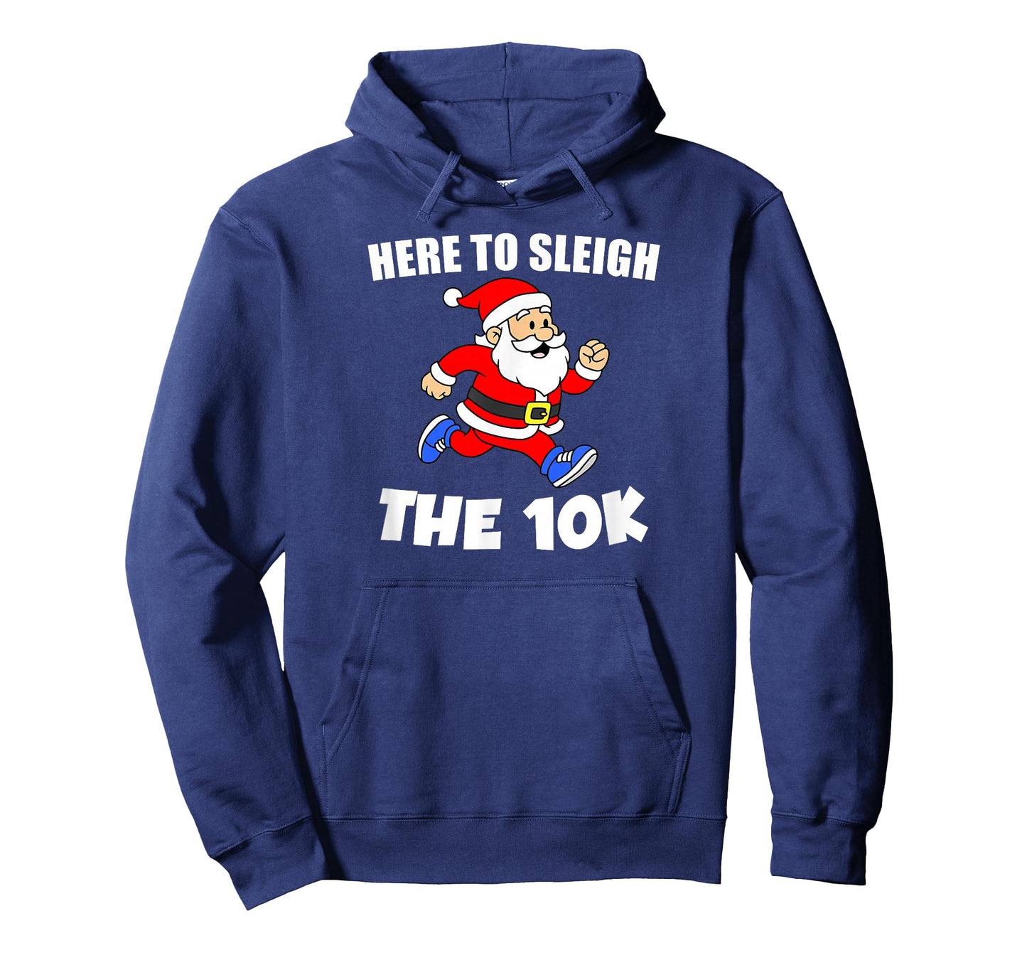 Santa 10k Here to Sleigh Christmas Running Pun T-Shirt