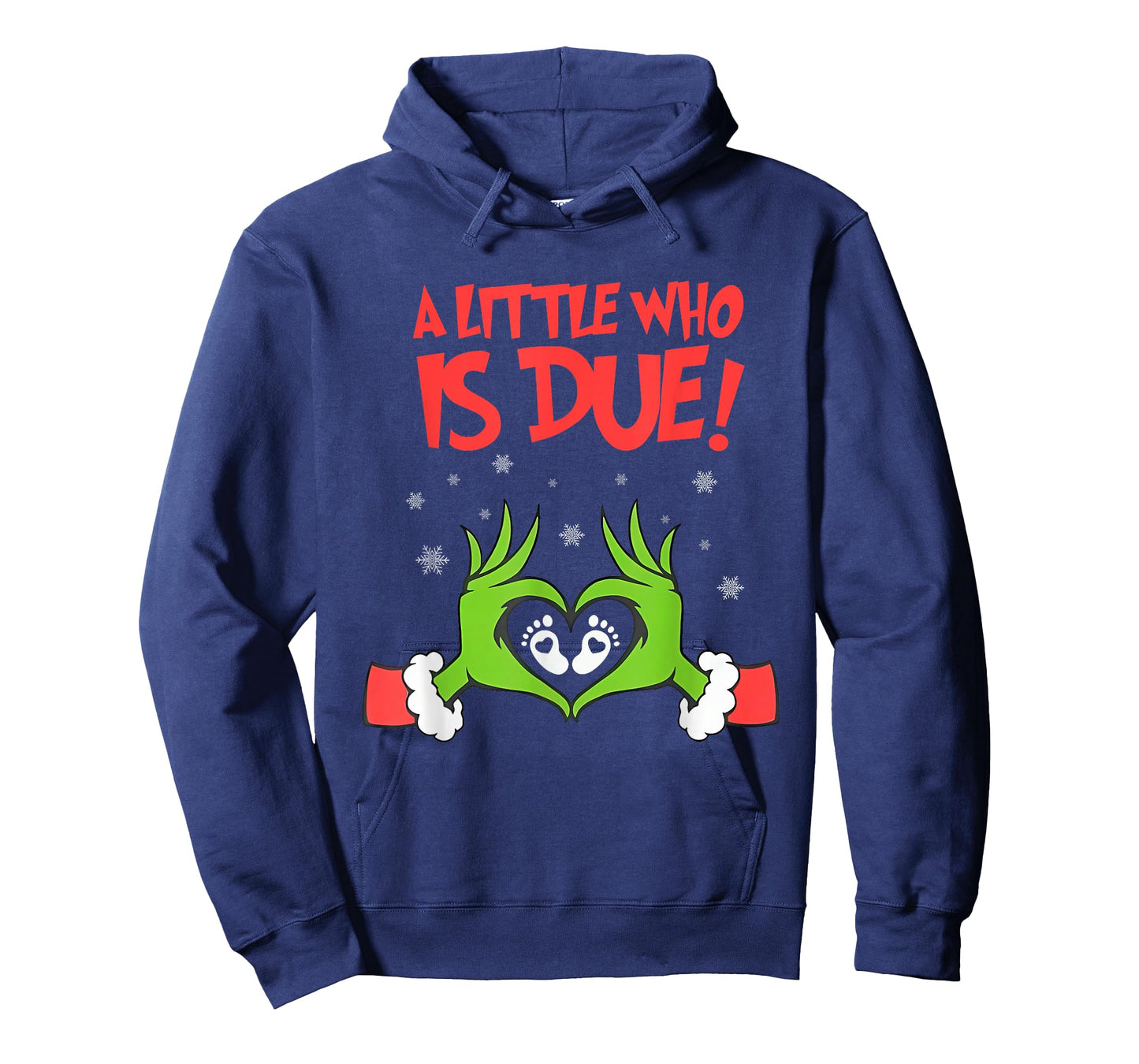 A Little Who is Due Cute Christmas Pregnancy Announcement T-Shirt