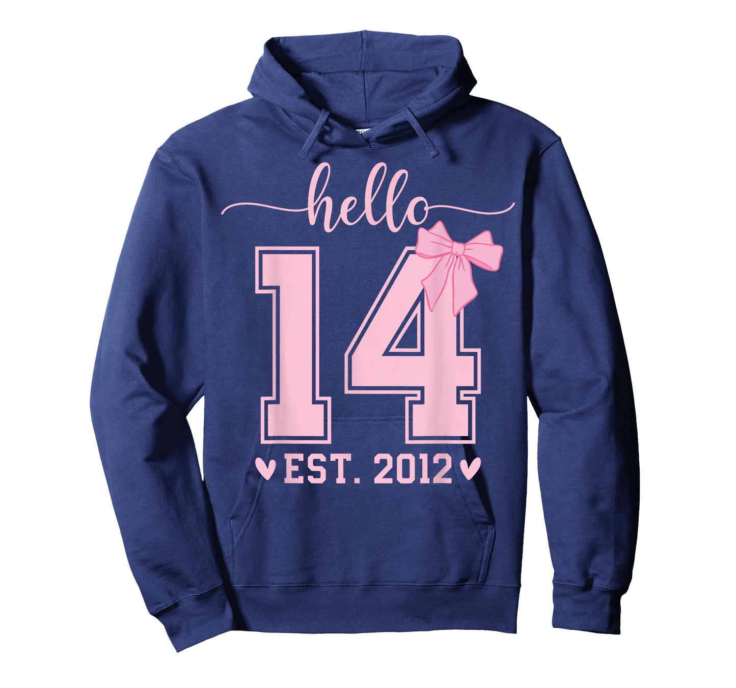 Hello Fourteen EST 2012 14th Birthday Coquette 14 Year Girl T-Shirt