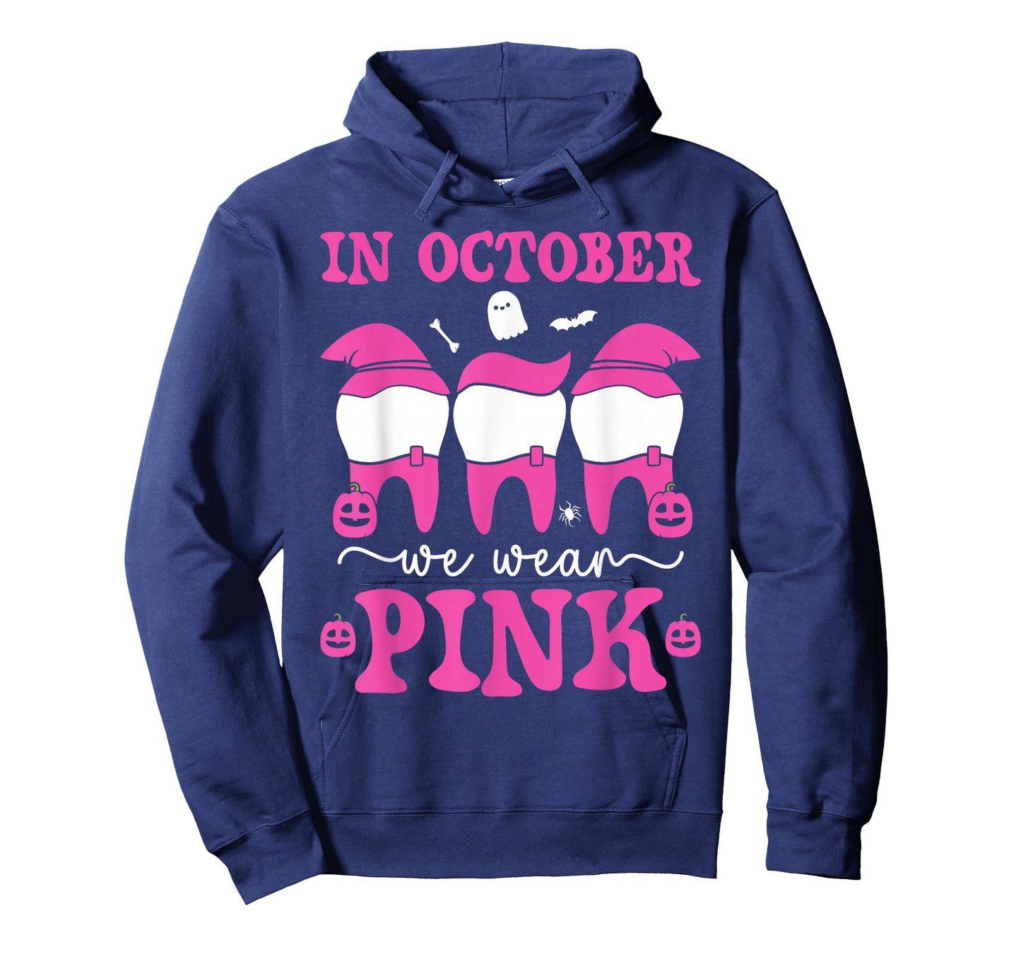Halloween Breast Cancer Dentist in October We Wear Pink T-Shirt