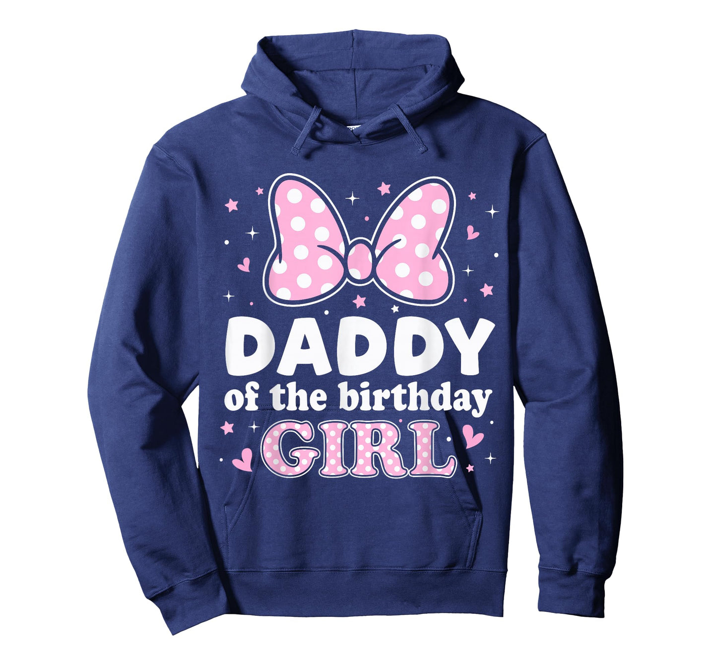 Daddy of The Birthday Girl Cute Pink Bow Family Matching T-Shirt