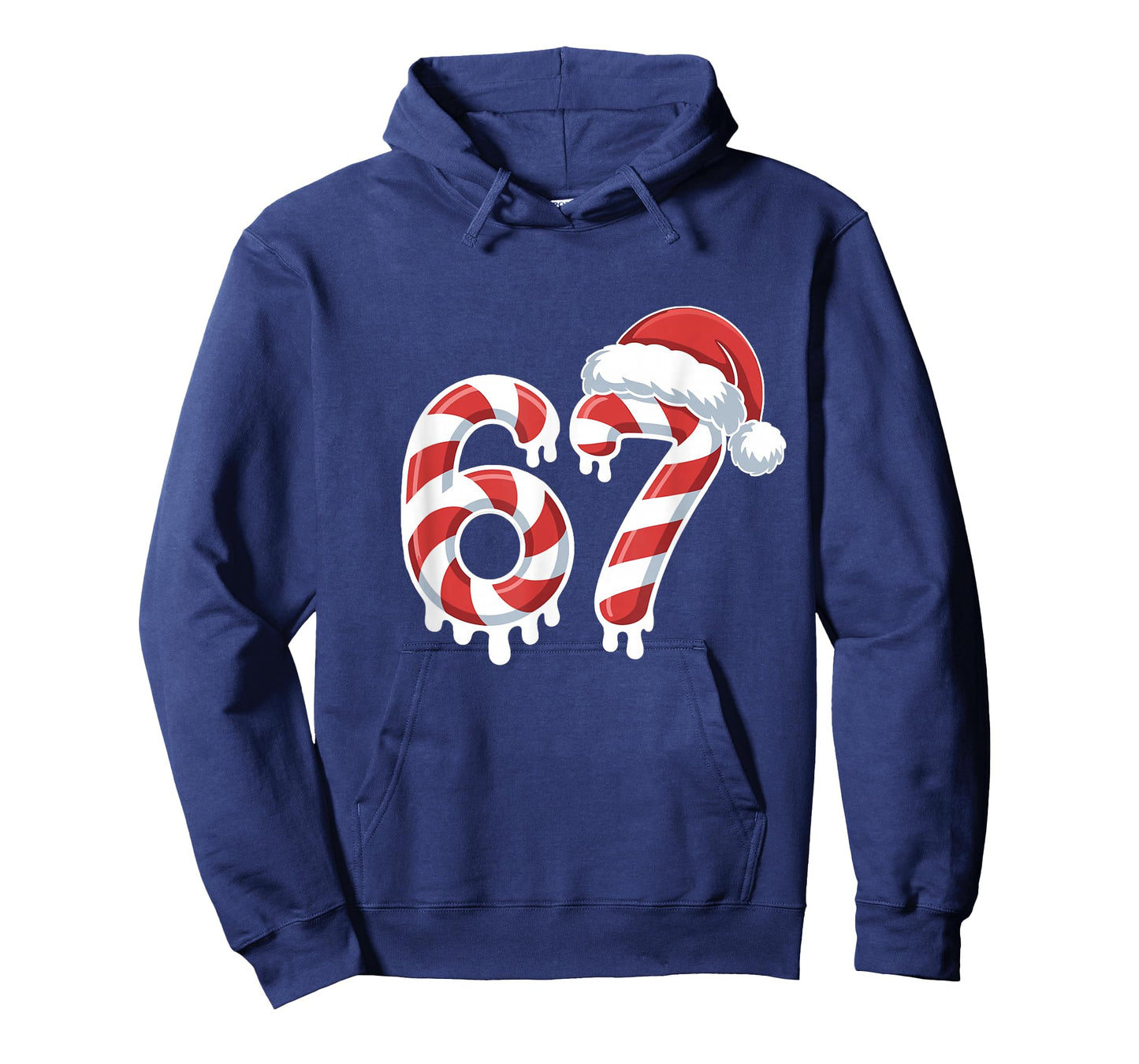 Melting Candy Cane Christmas 6 7 Meme Santa Hat Holiday T-Shirt