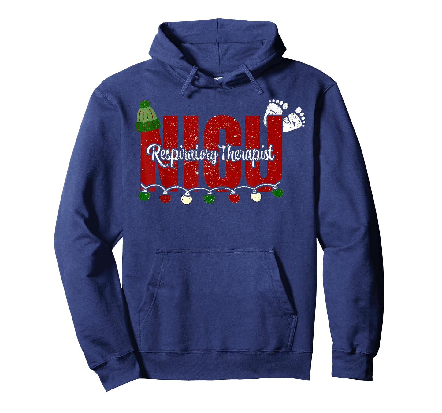 Cute Baby Feet NICU Respiratory Therapist Christmas Lights T-Shirt