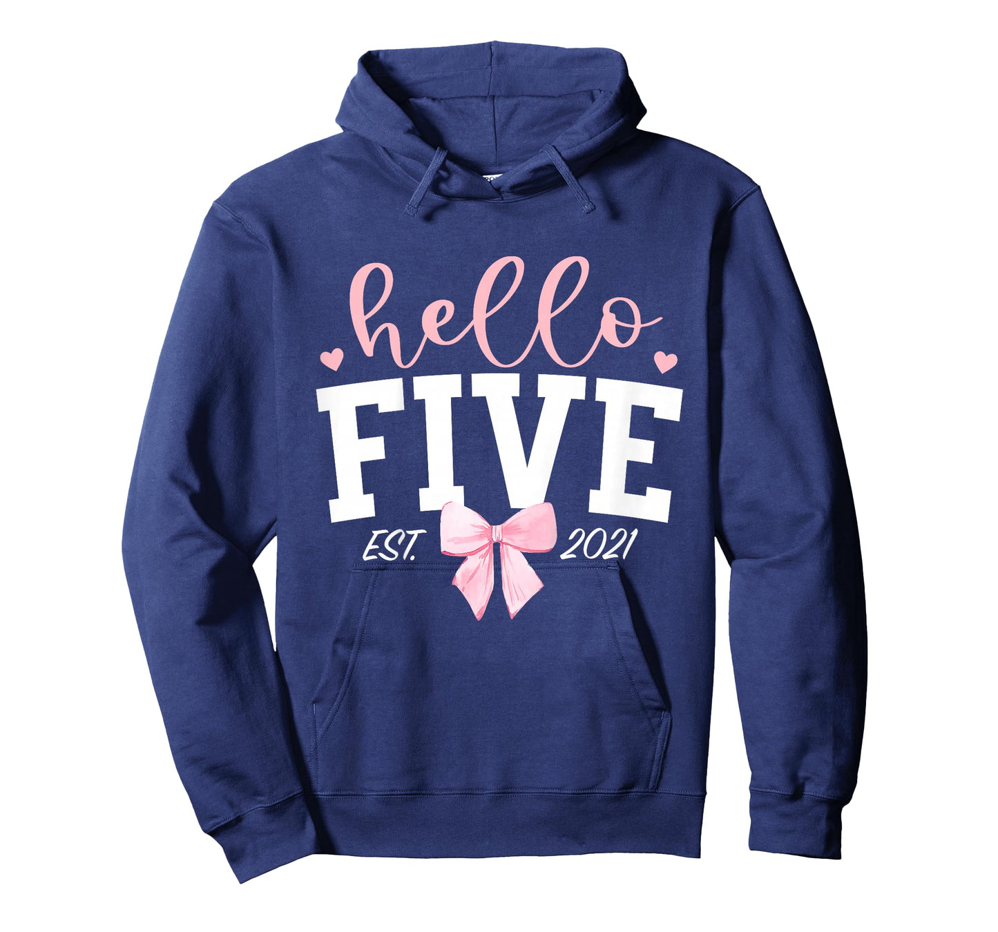 Hello Five Est 2021 5th Birthday Girl Turning 5 T-Shirt