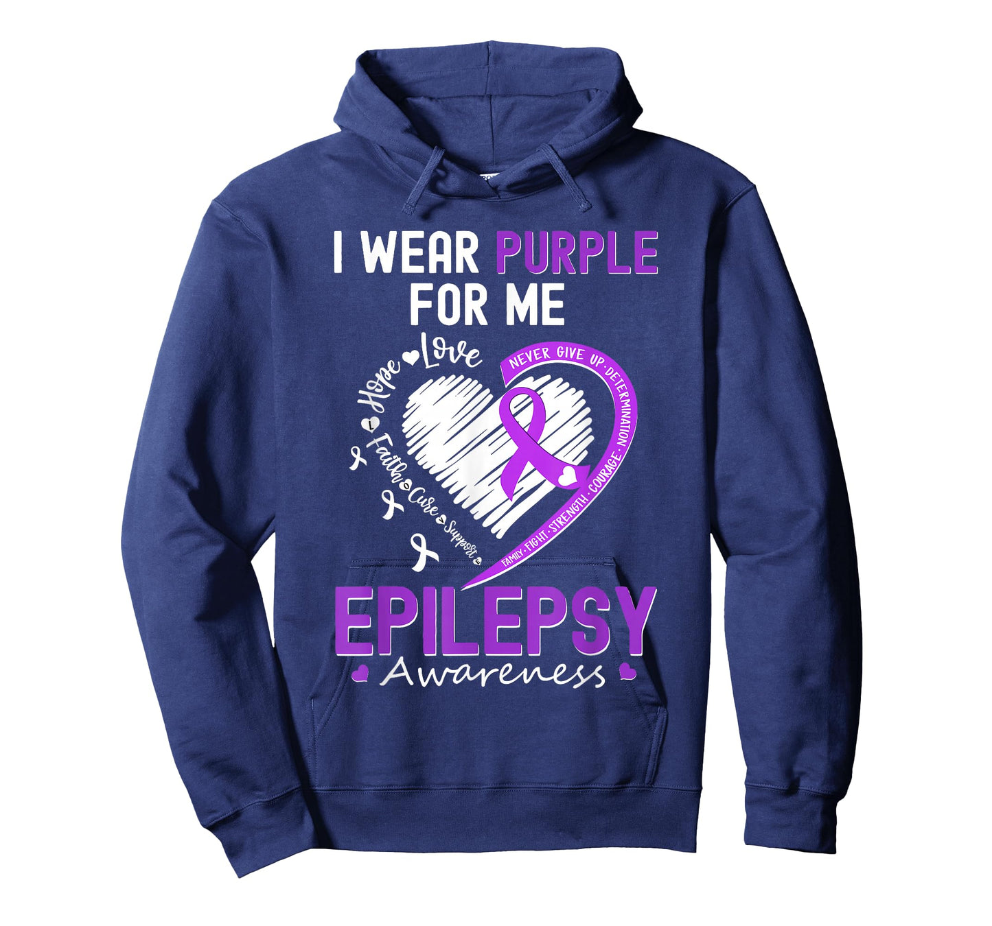 I Wear Purple for Me Epilepsy Awareness Month Heart Warrior T-Shirt