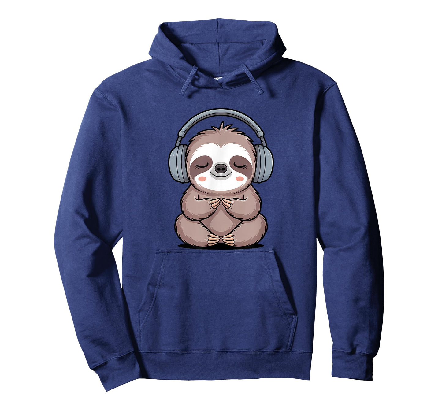Cute Sloth Wearing Headphones Music and Animal Lover T-Shirt