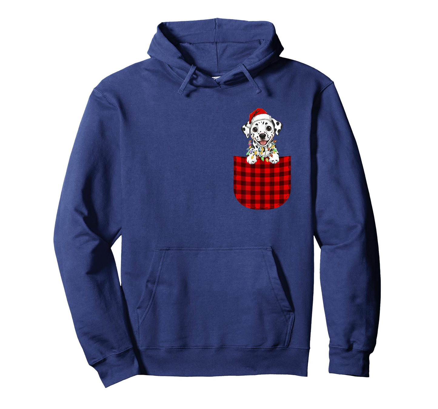 Dalmatian Dog Buffalo Red Plaid Pocket Christmas Funny T-Shirt