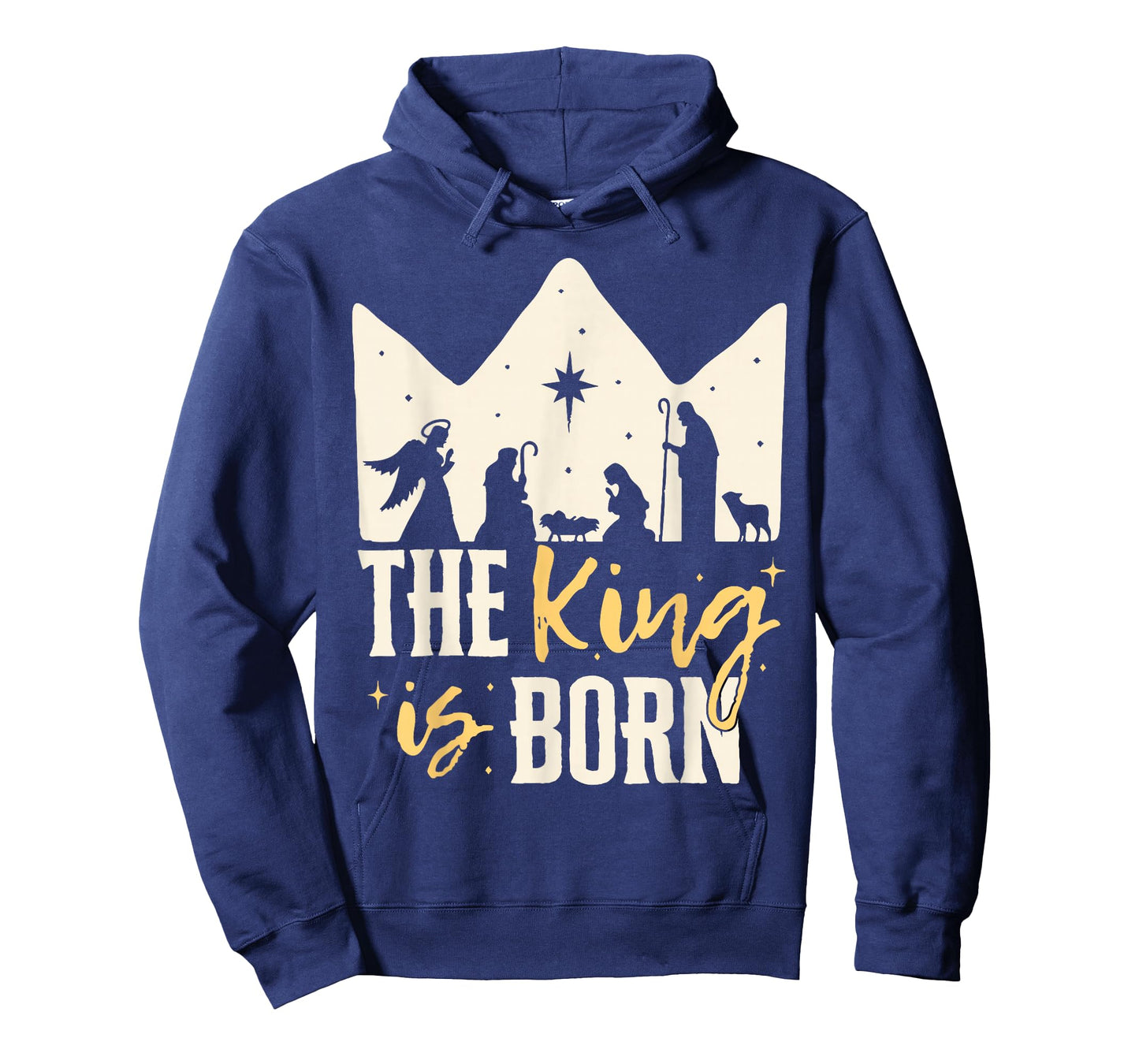 Retro The King is Born Jesus Christ Nativity Scene Christian T-Shirt