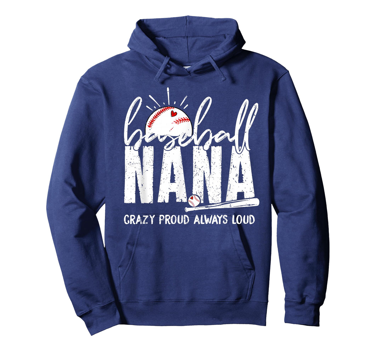 Baseball Nana Crazy Proud Always Loud Funny Nana Baseball T-Shirt