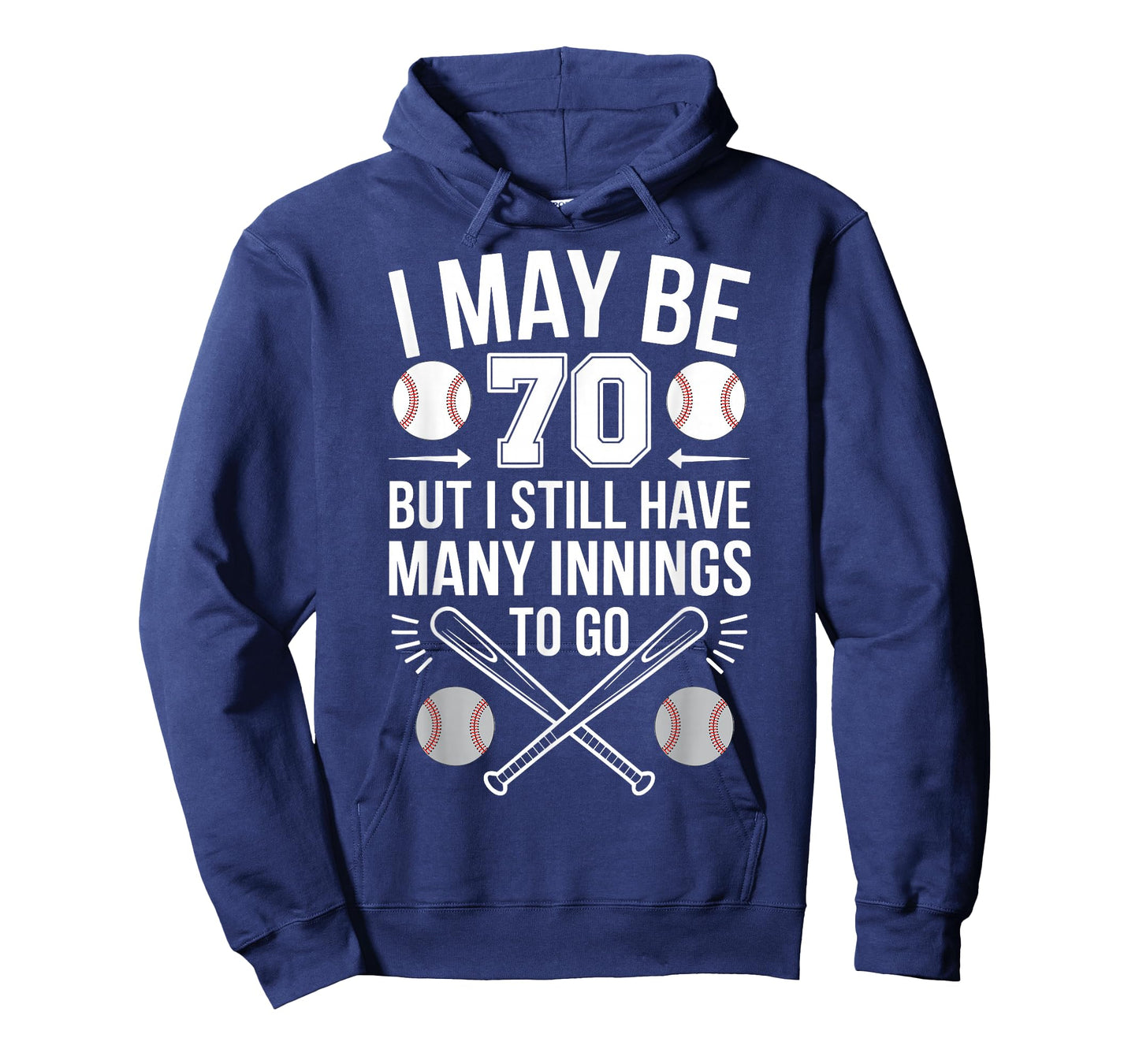 I May Be 70 Baseball Player 70th Birthday Party T-Shirt