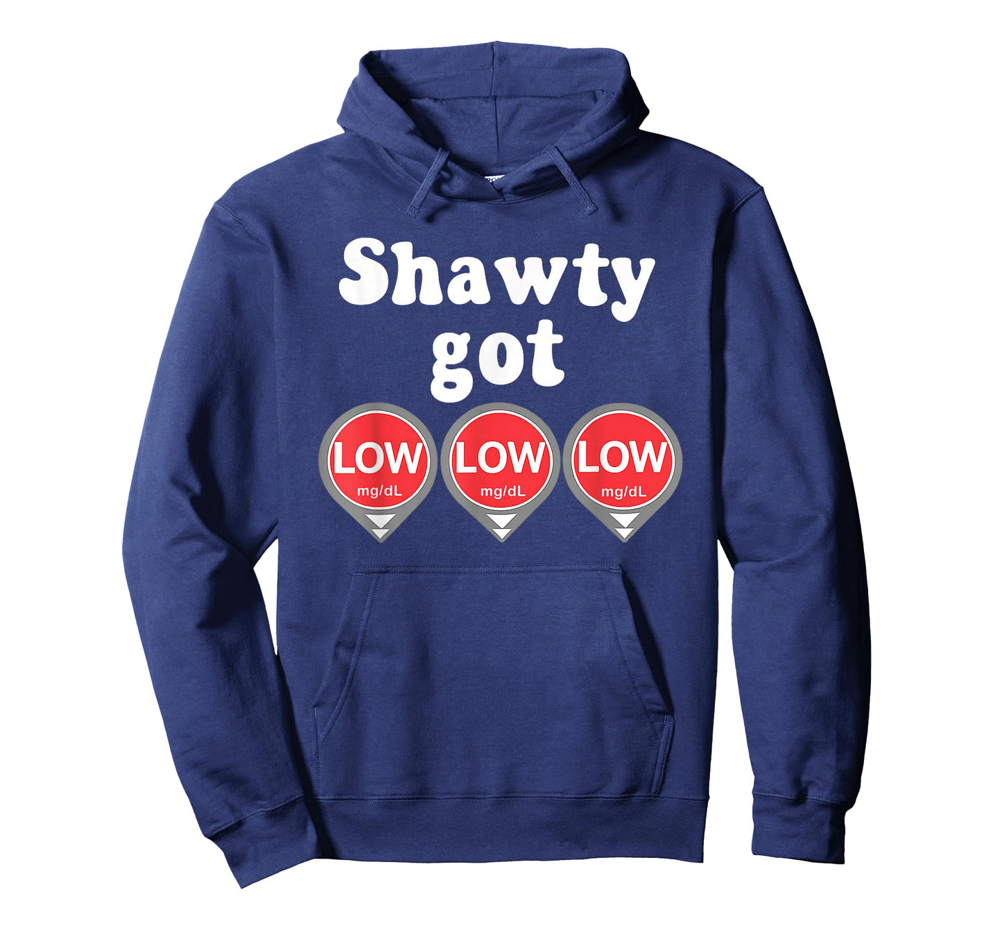 Shawty Got Low Diabetes Meme CGM Alert Icons T-Shirt