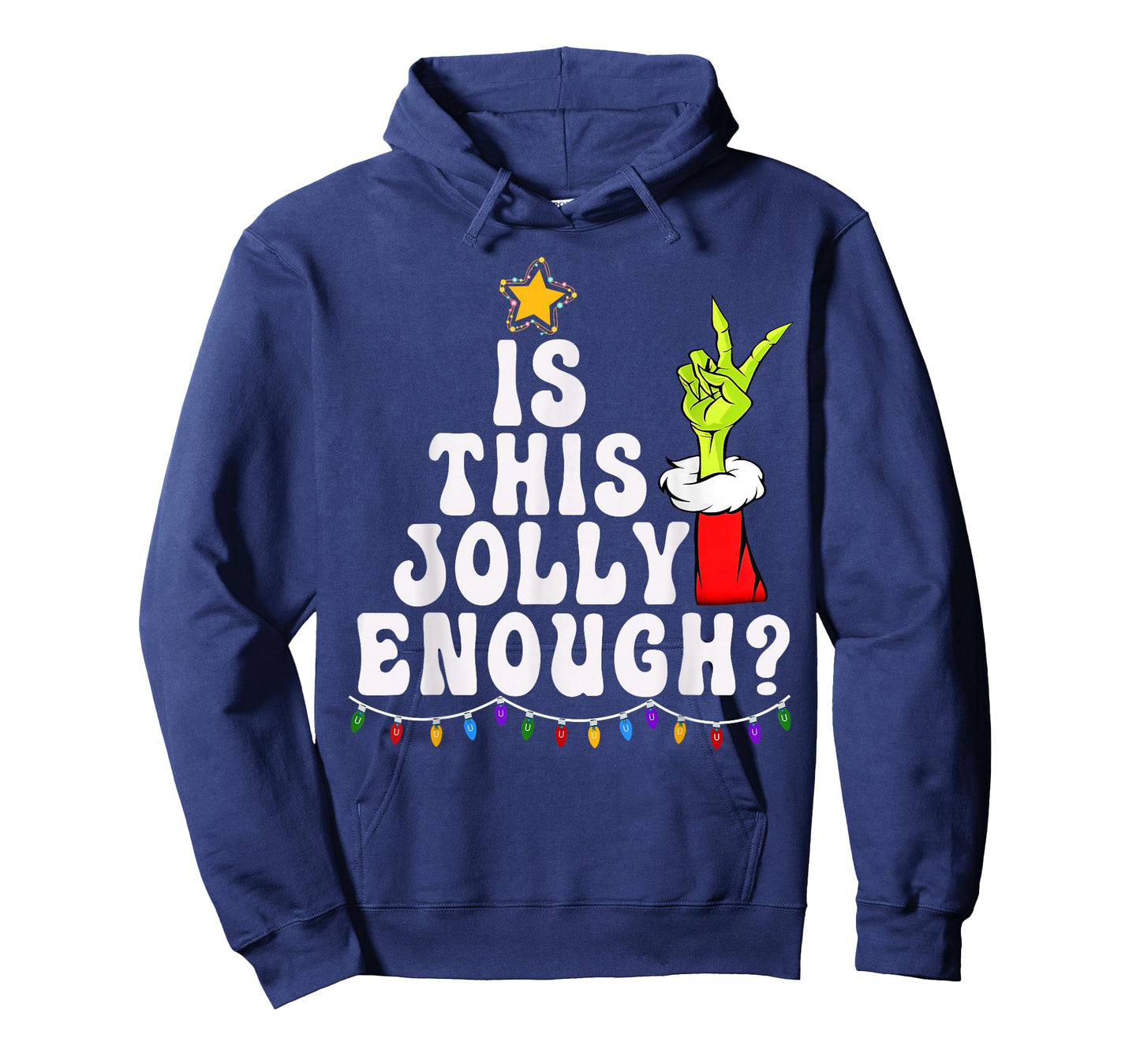 is This Jolly Enough Green Merry Christmas Tree Lights Funny T-Shirt