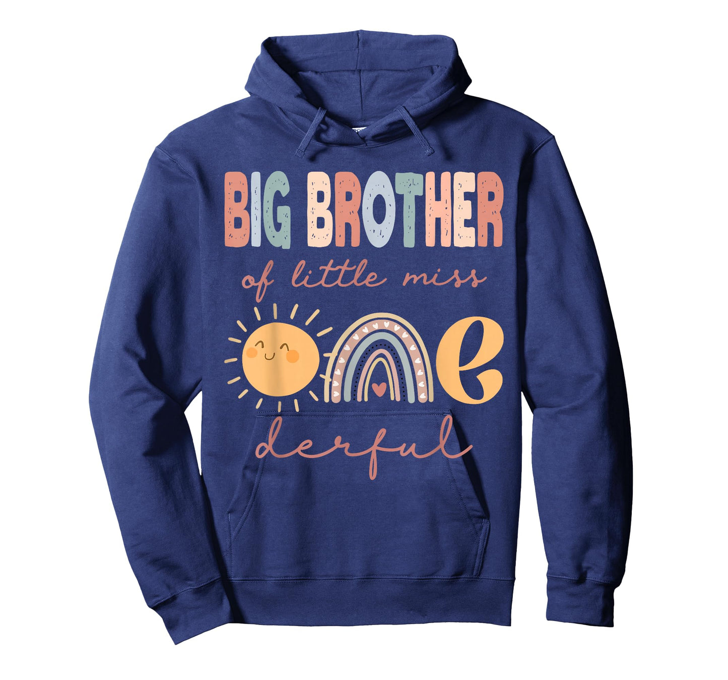 Big Brother of Little Miss Onederful First Birthday Rainbow T-Shirt