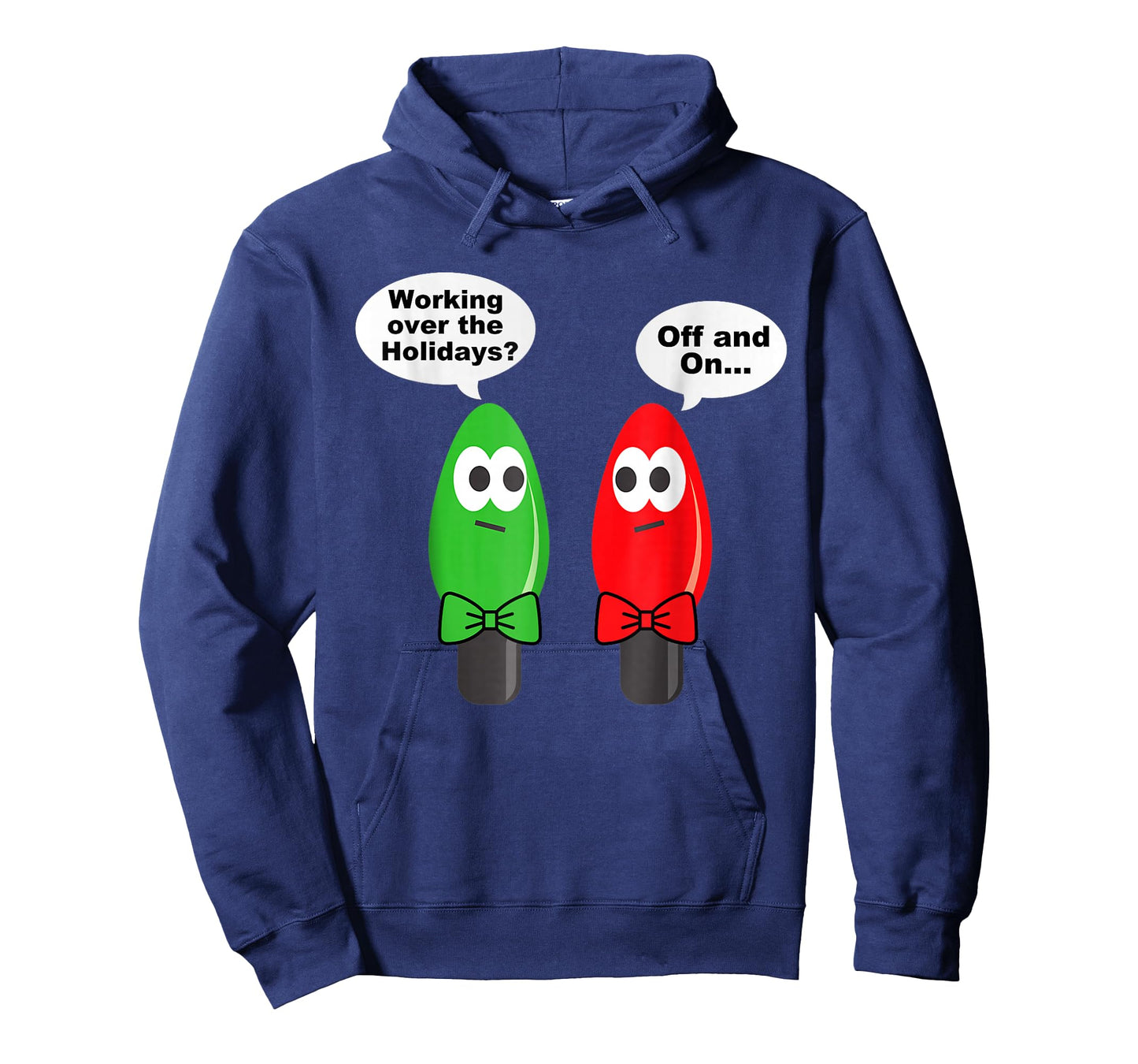 Funny Christmas Lights Joke Light Bulb Working Off On Pun T-Shirt