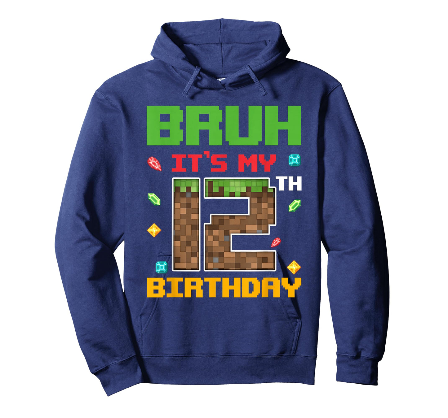It's My 12th Birthday Boy 12 Years Old Pixel Gamer T-Shirt