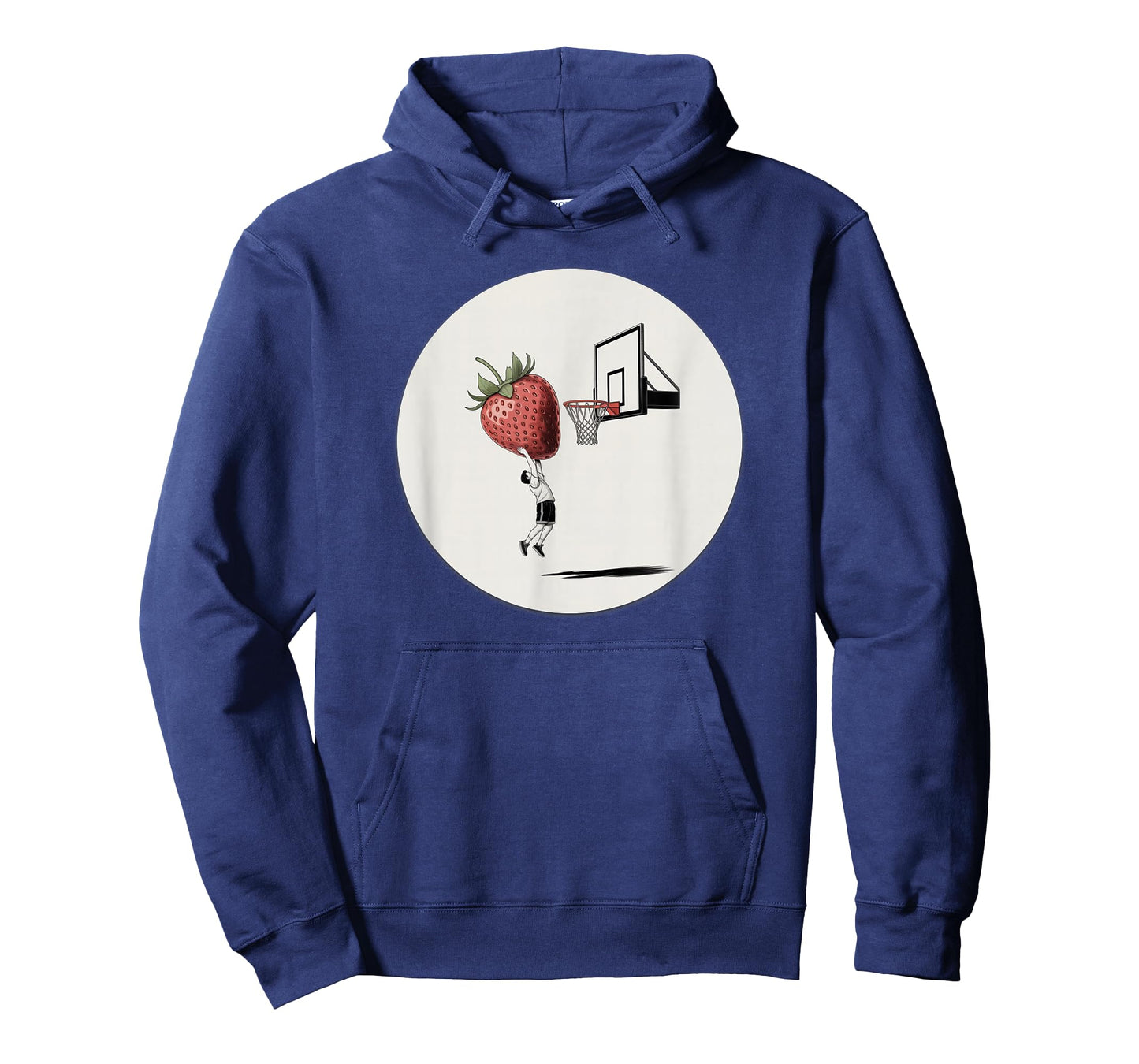 Basketball Player Dunking Giant Strawberry, Funny T-Shirt