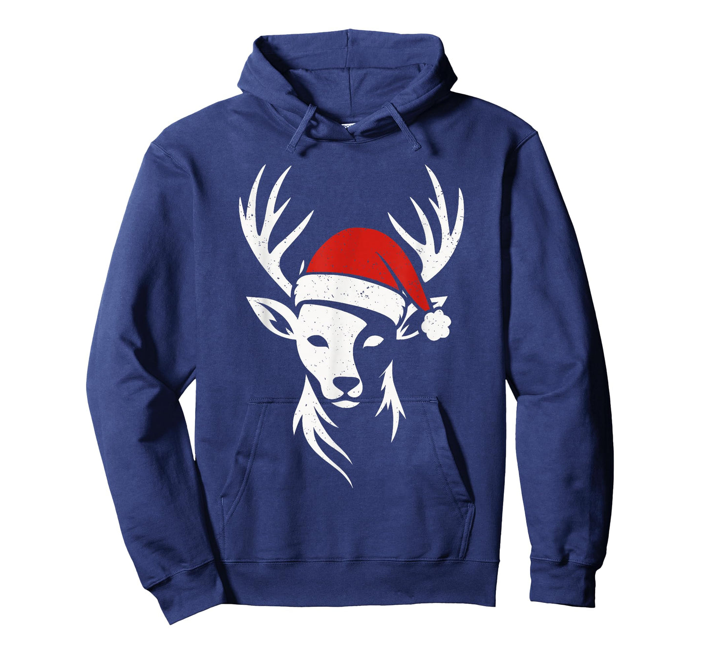 Hunting Christmas Deer Santa Hat Hunter Xmas Holiday Mens T-Shirt