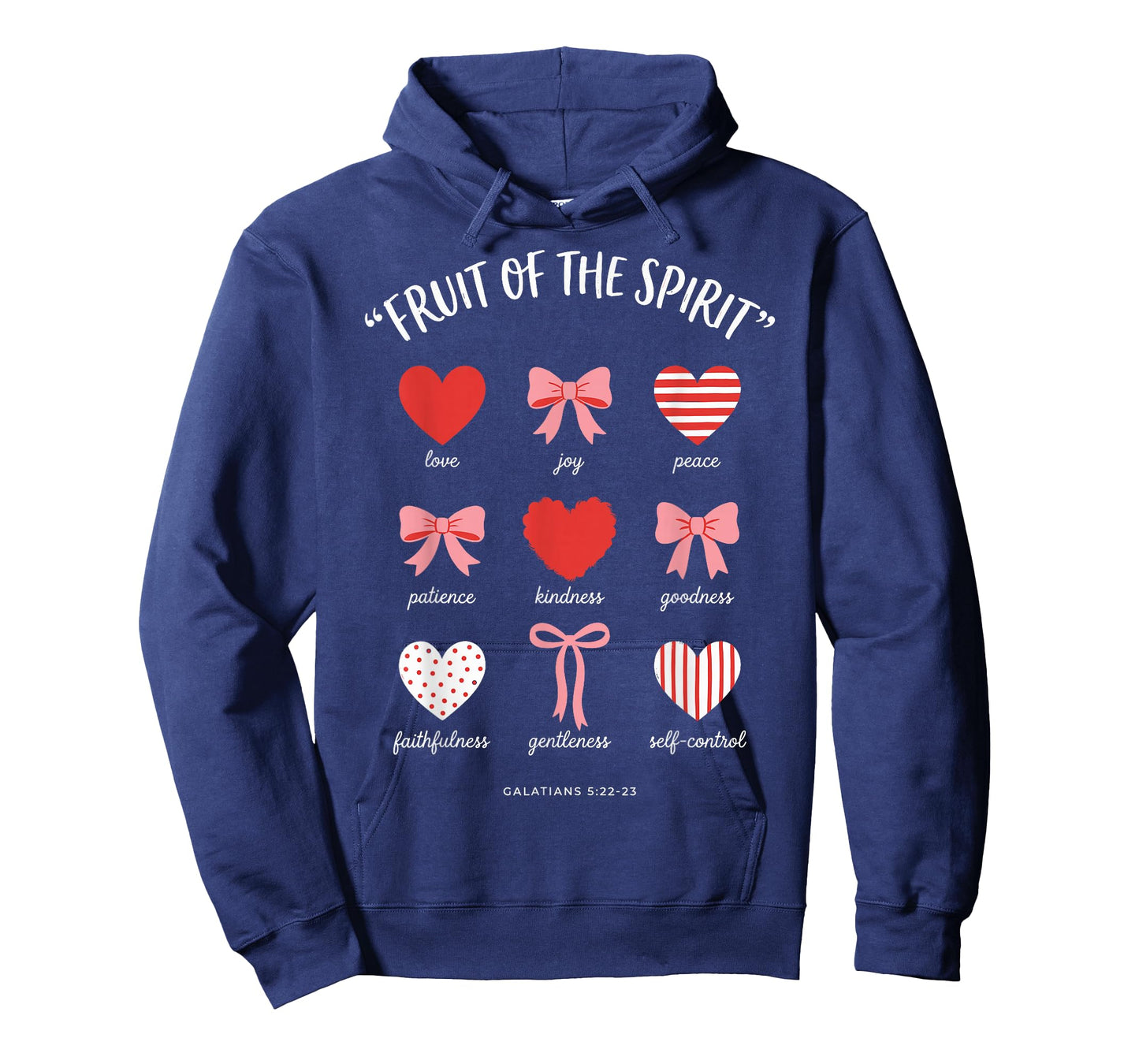 Fruit of The Spirit Bows Hearts Galatians 5:22 Christian T-Shirt