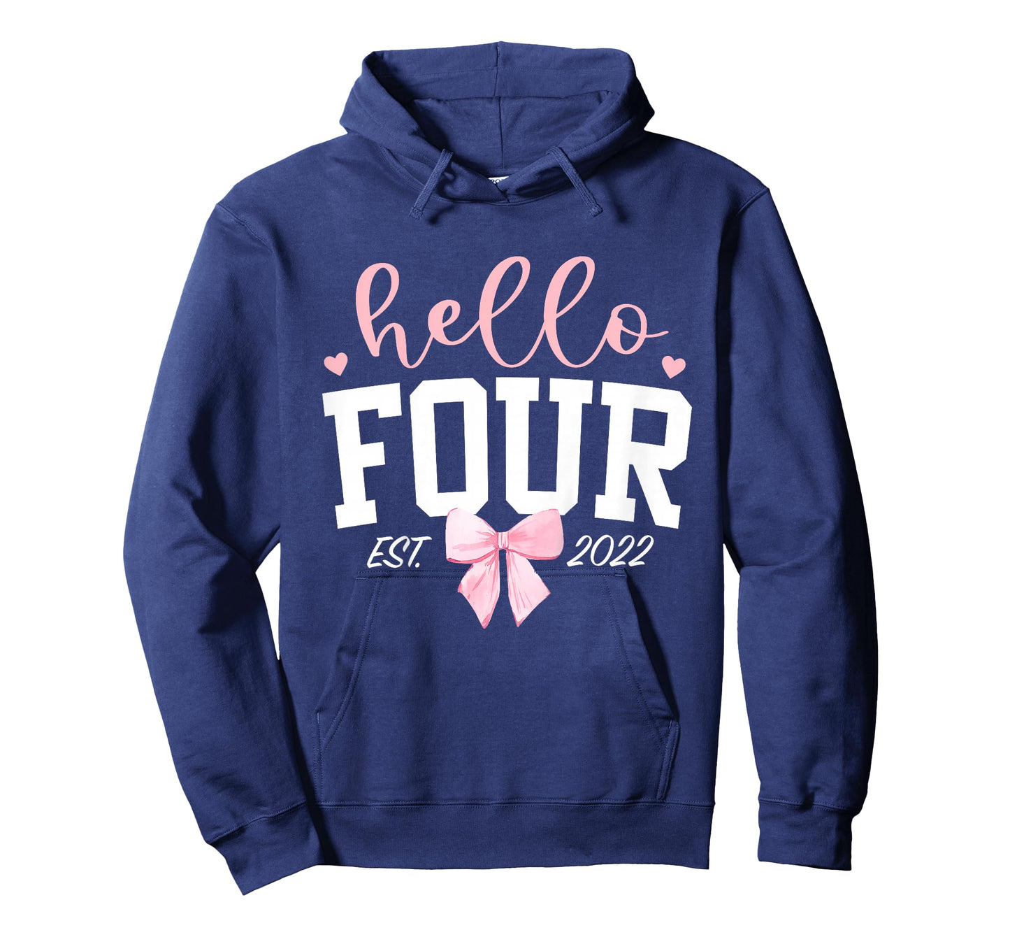 Hello Four Est 2022 4th Birthday Girl Turning 4 T-Shirt