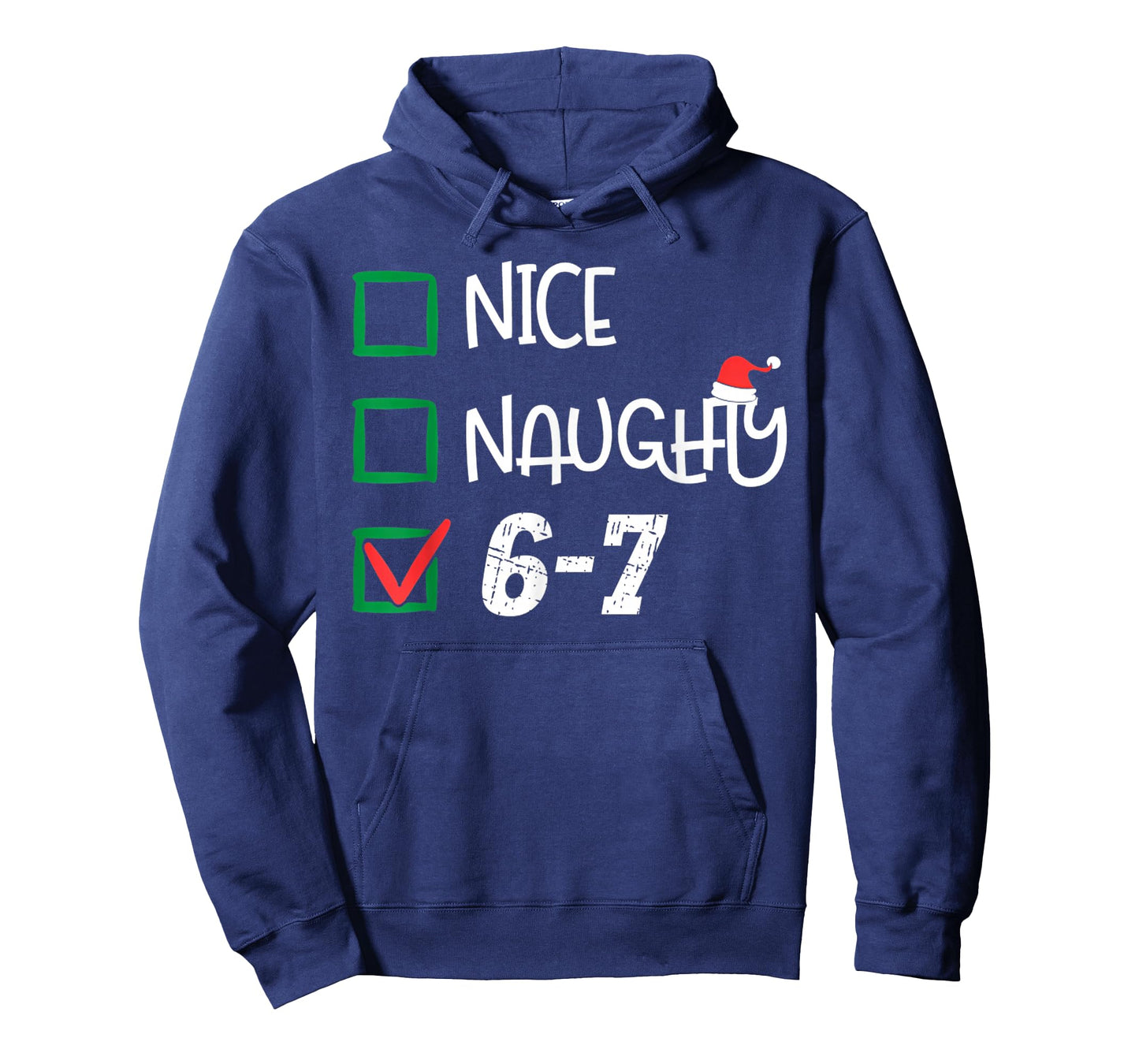 6-7 Meme Nice Naughty 67 Christmas Brain Rot Funny Graphic T-Shirt