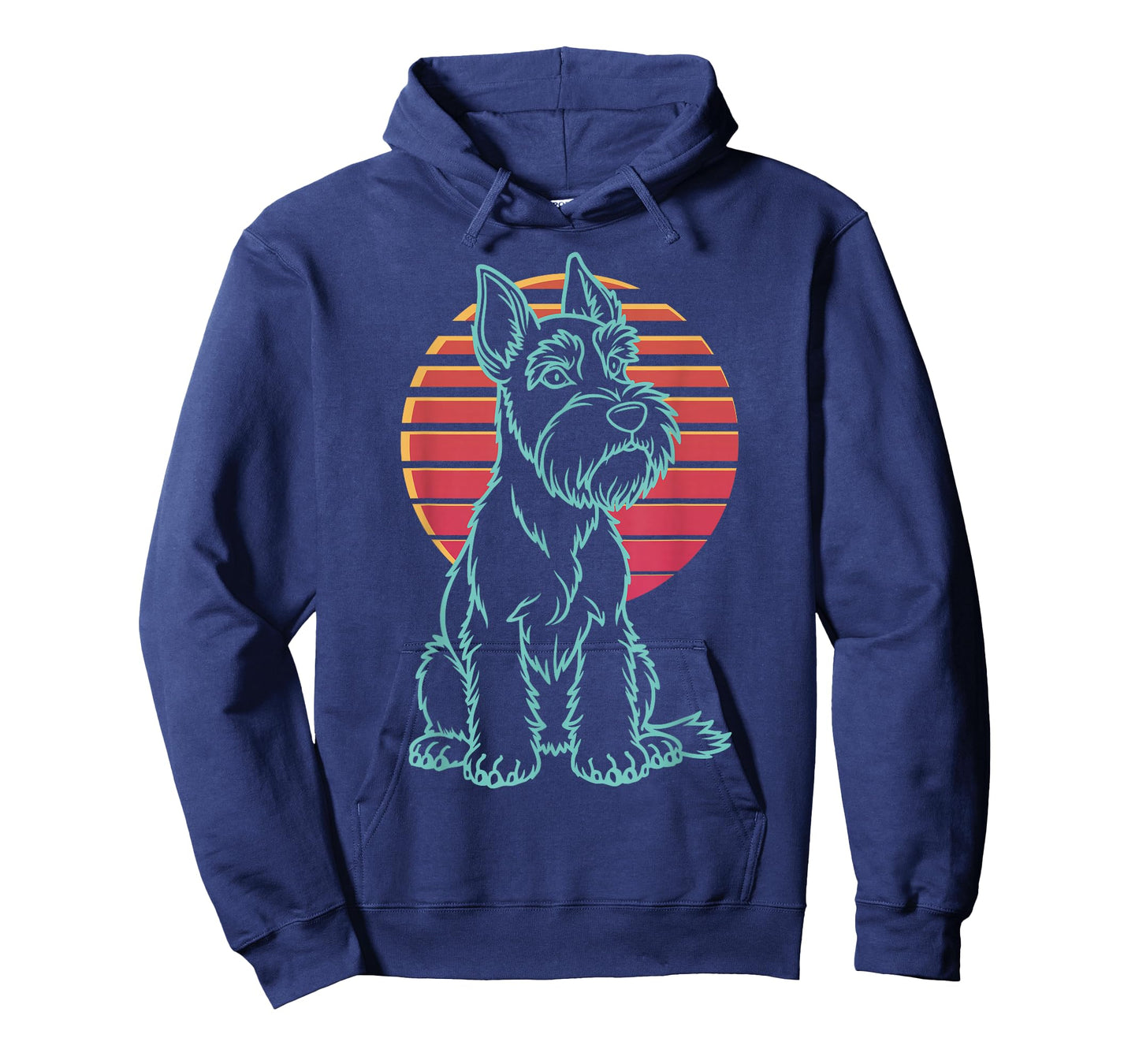Schnauzer Lover Dog Owner Retro Synthwave 80s T-Shirt