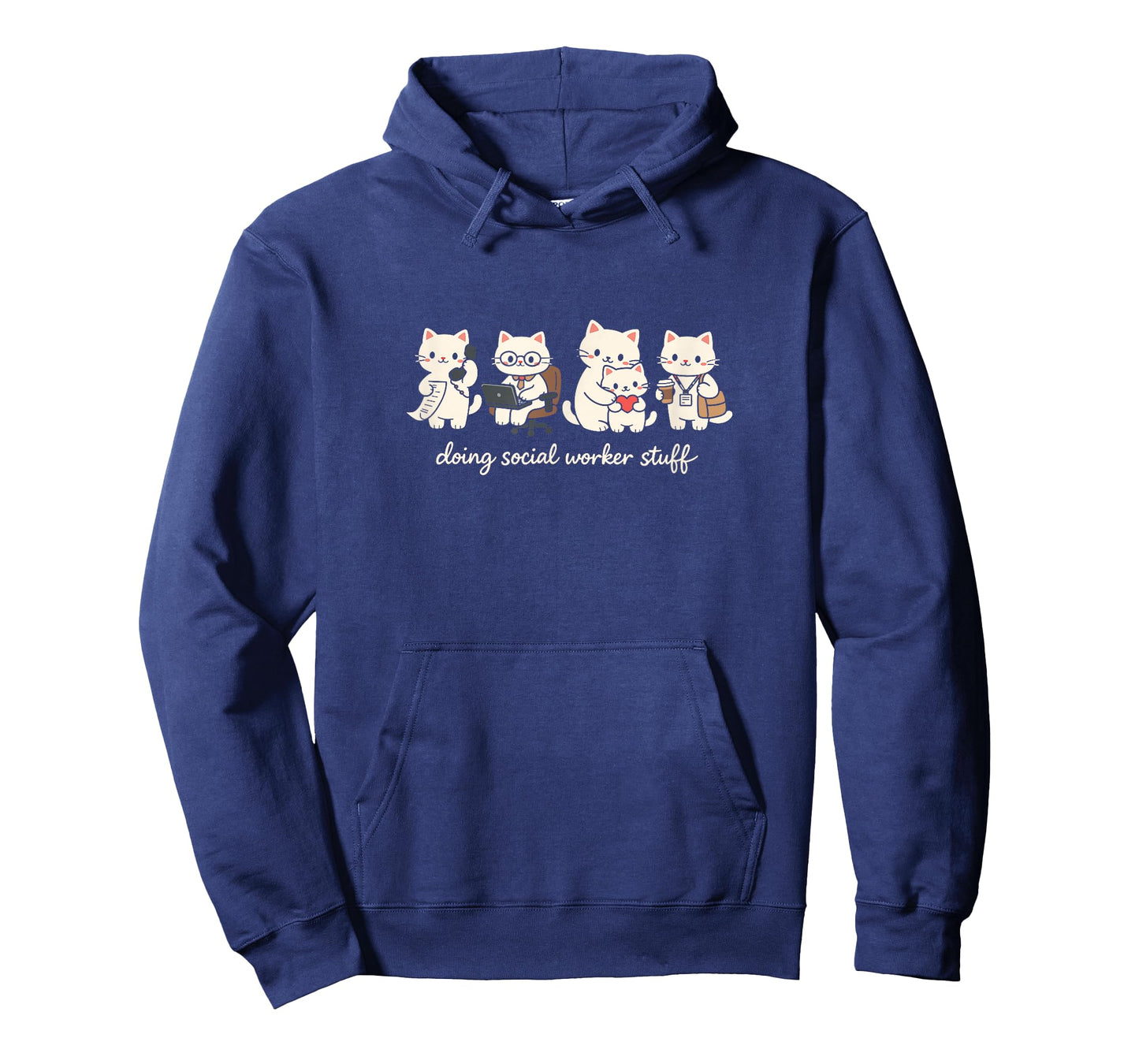 Cute Cat Doing Social Worker Stuff Mental Health Worker T-Shirt