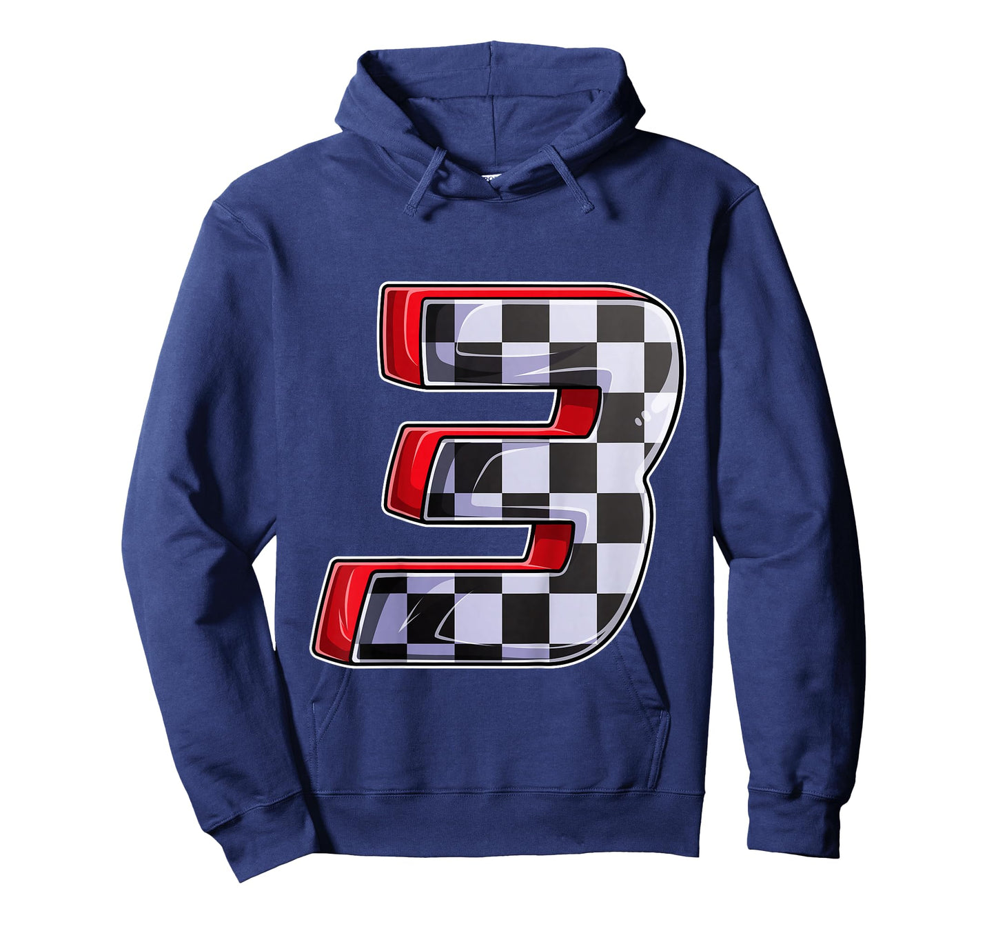 Boy Birthday 3 Three Race Car 3rd Birthday Racing Team Flag T-Shirt