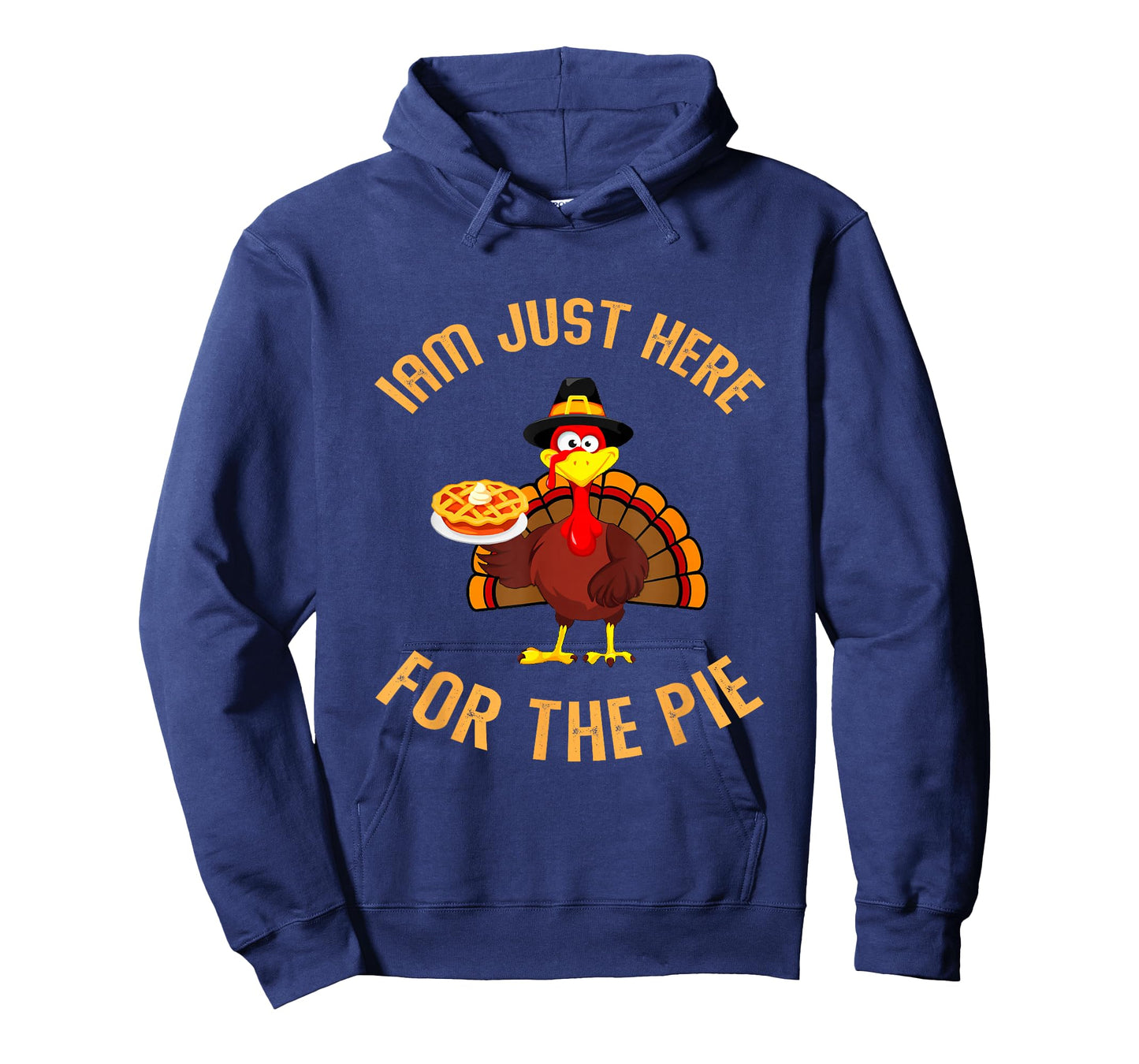 I'm Just Here for The Pie Funny Turkey Holding Pumpkin Pie T-Shirt