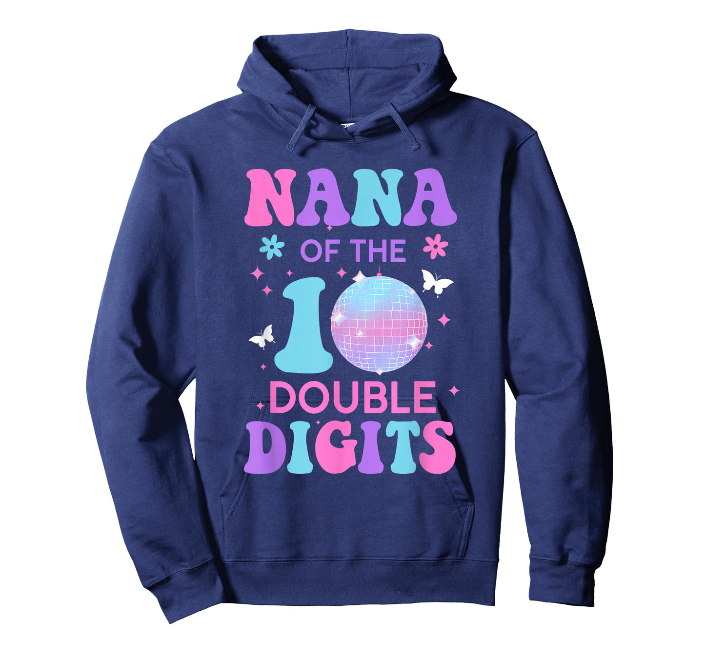 Nana of The Birthday Girl Double Digits Disco Ball 10th T-Shirt