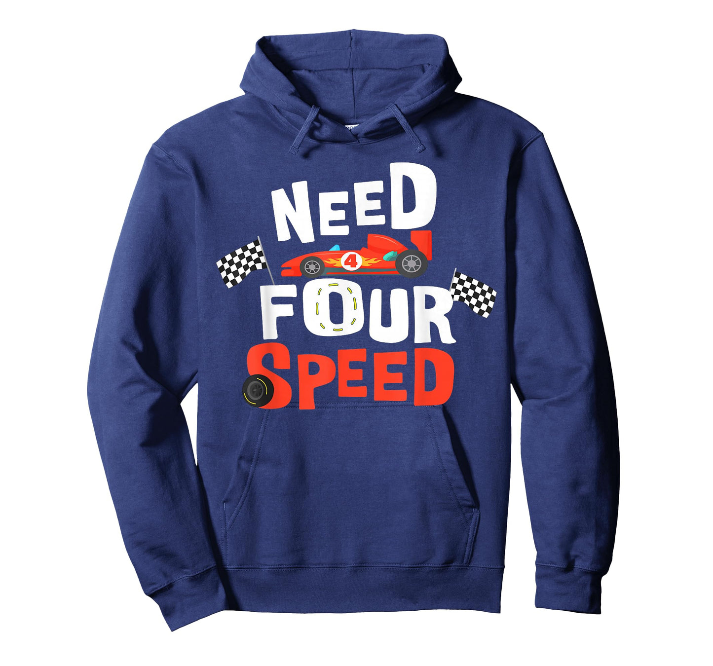 Race Car 4th Birthday Boy Need Four Speed 4 Years Old Bday T-Shirt