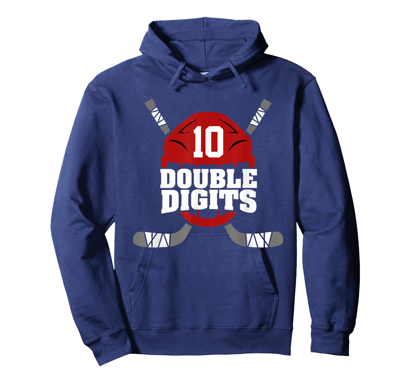 Double Digits 10 Year Old Boy Hockey 10th Birthday T-Shirt