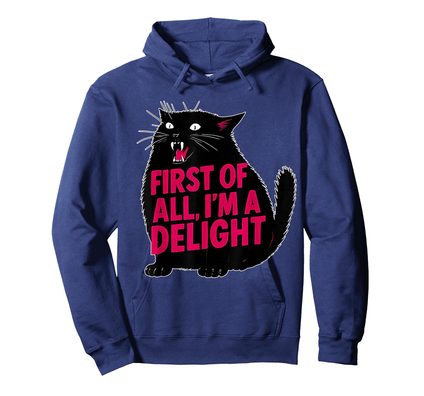 First of All I'm a Delight Roaring Black cat T-Shirt