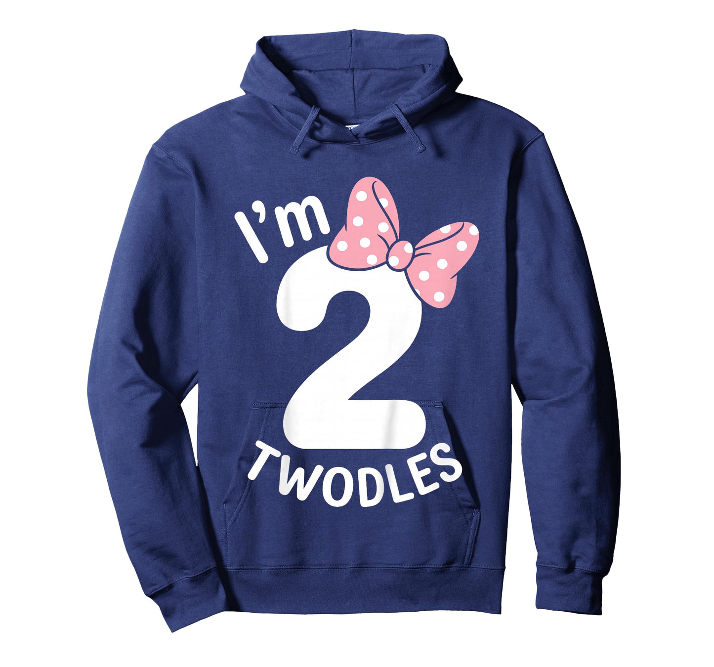 Kids I’m Twodles Pink Bow 2 Years Old 2nd Birthday Girl T-Shirt