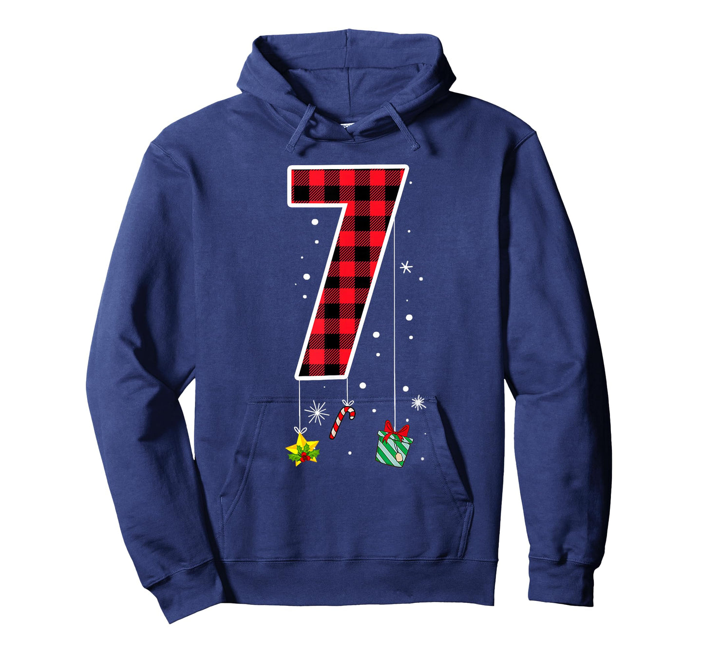 Number 7 Funny Meme Saying 6 7 Six Seven Christmas Red Plaid T-Shirt