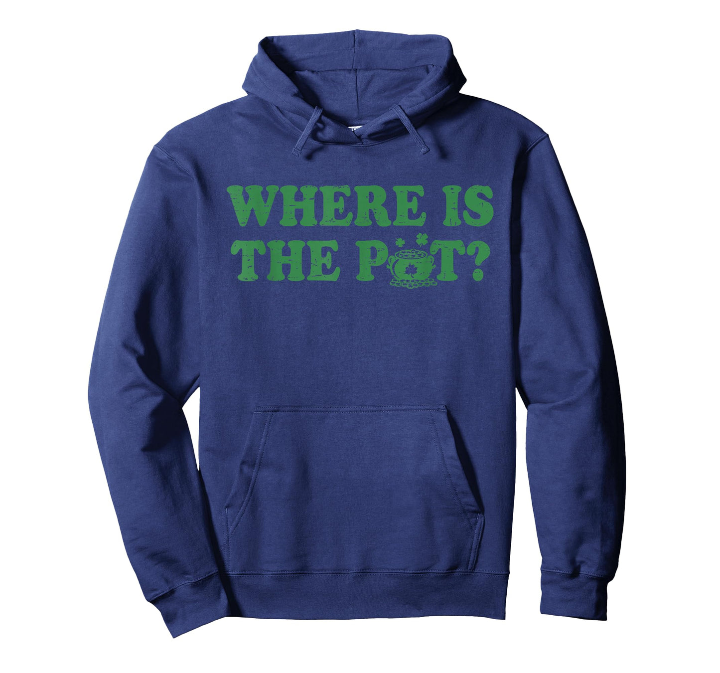 Retro St Patricks Day Where is The Pot Funny Shamrock T-Shirt