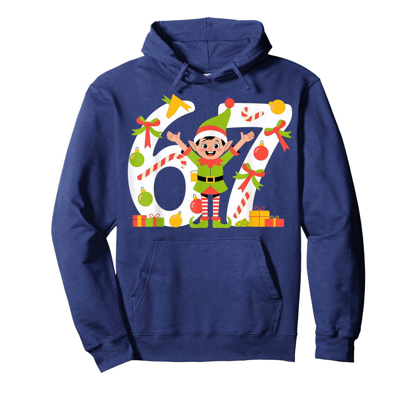 67 Christmas 6 7 Meme Elf Gen Alpha Six Seven 6-7 T-Shirt