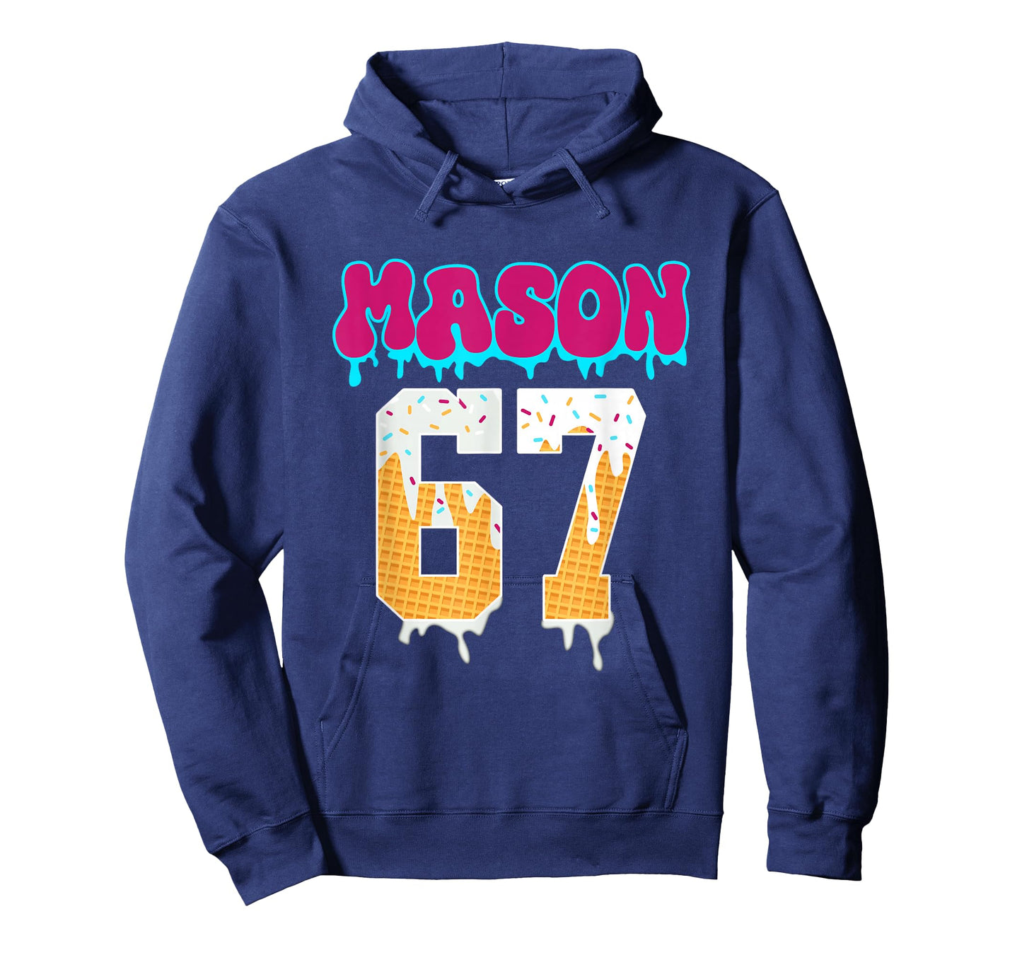 Mason 67 Funny Ice Cream Drip Baseball Ice Cream Drip T-Shirt