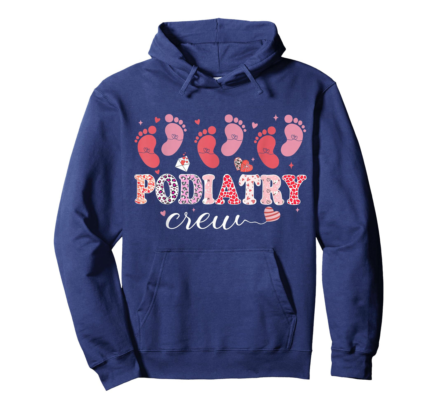 Podiatry Crew Footprint Podiatrist Foot Dr Nurse Valentines T-Shirt