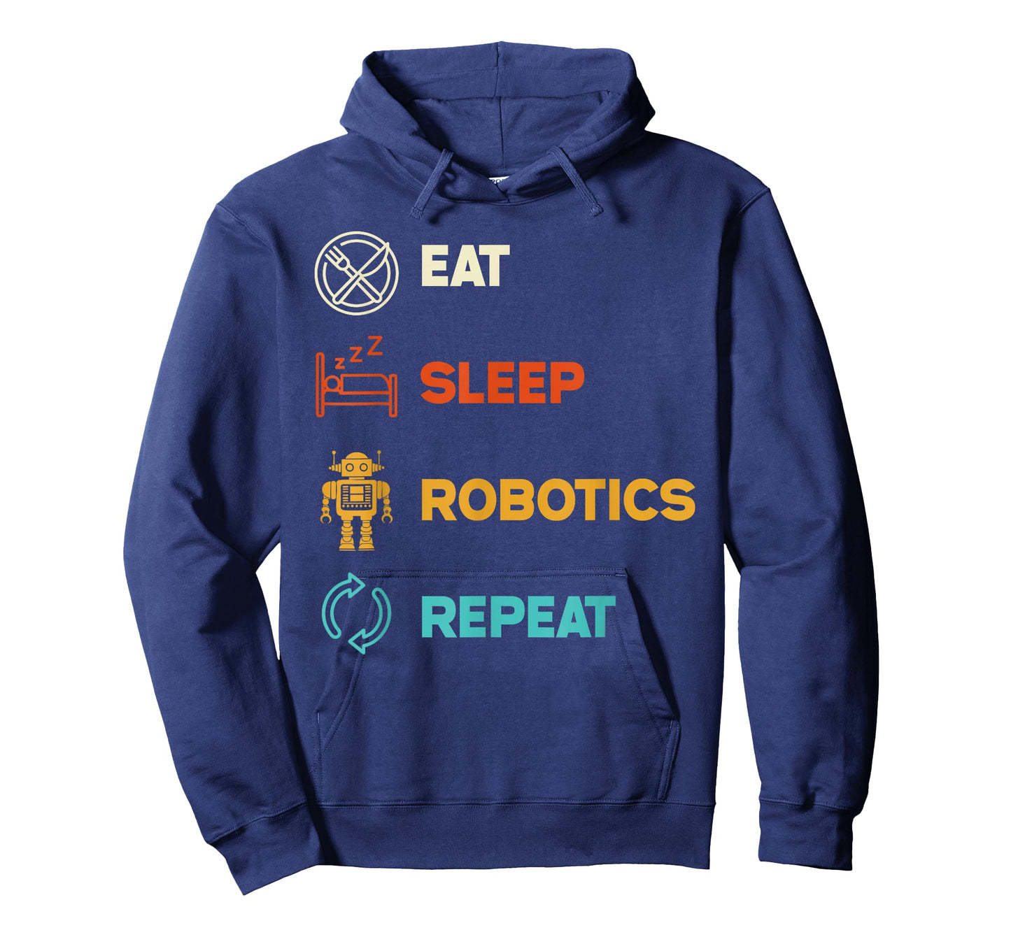 Funny Robotics Engineer Eat Sleep Robotics Repeat Vintage T-Shirt